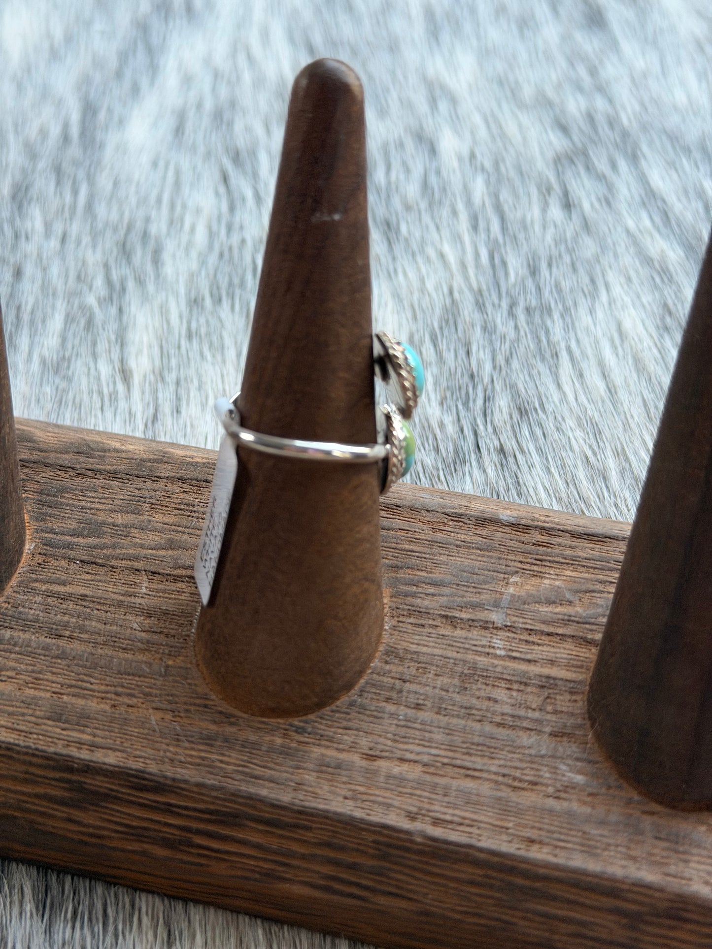 Adjustable Kingman Turquoise Wrap Ring