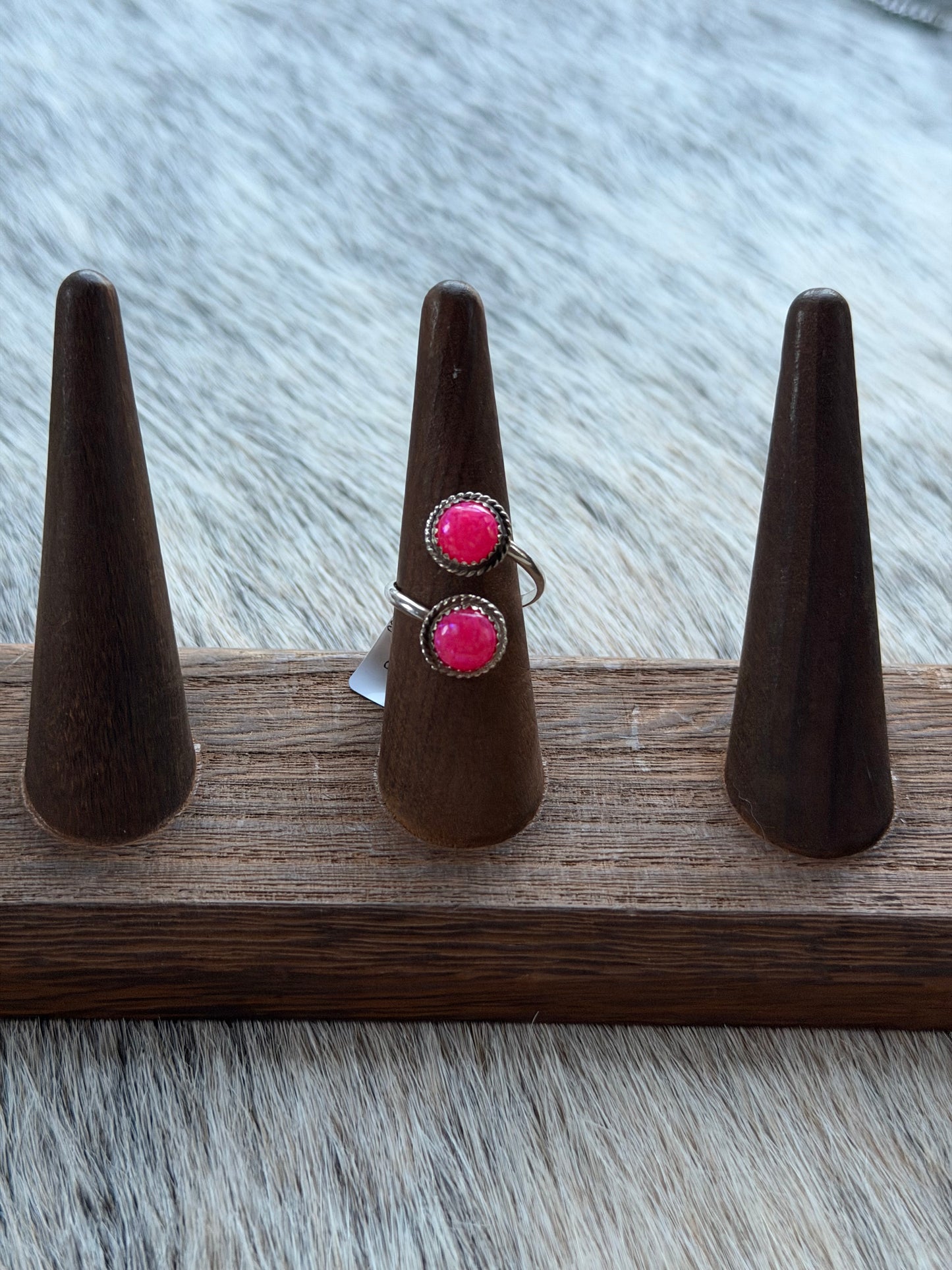 Adjustable Hot Pink Opal Wrap Ring