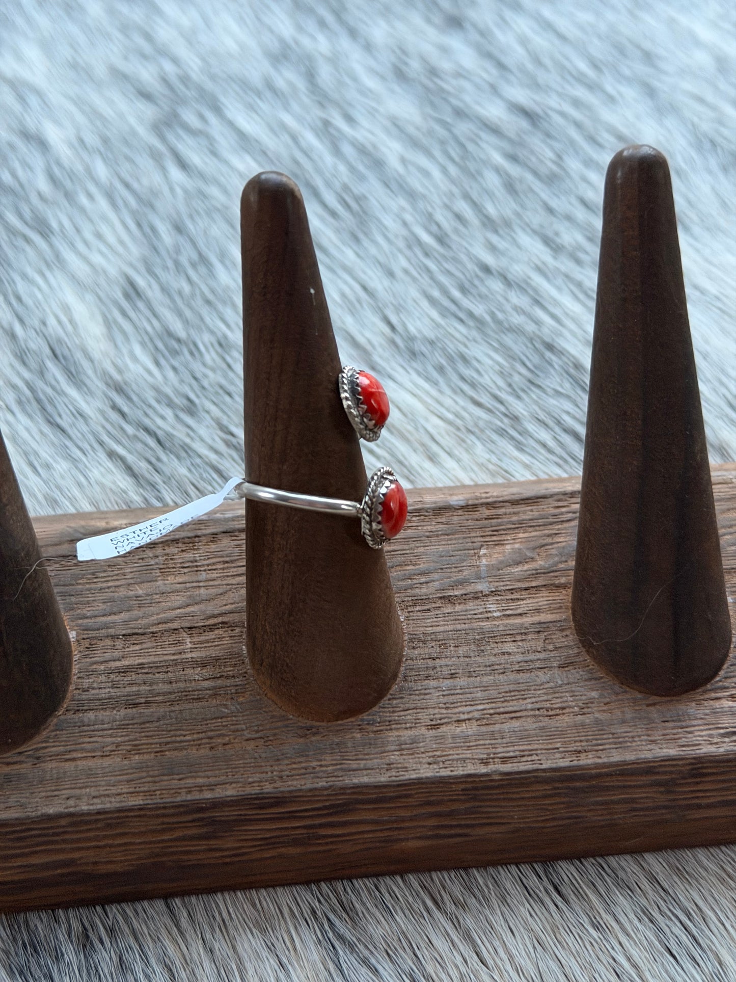 Adjustable Red Spiny Oyster Shell Wrap Ring
