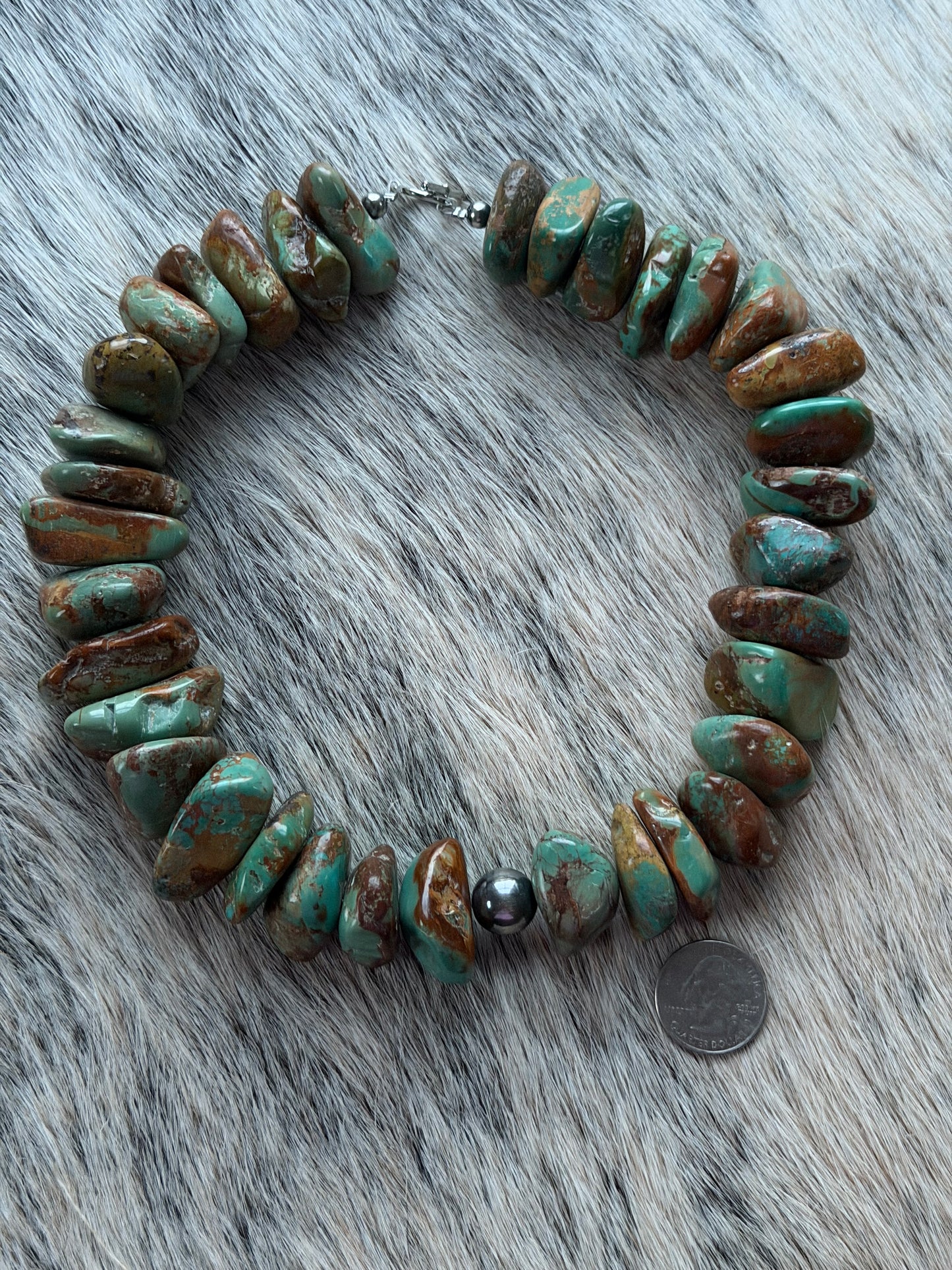 20" Turquoise Statement Necklace - Large