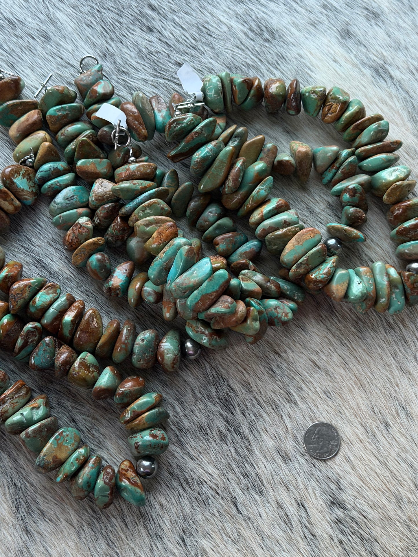 20" Turquoise Statement Necklace - Large