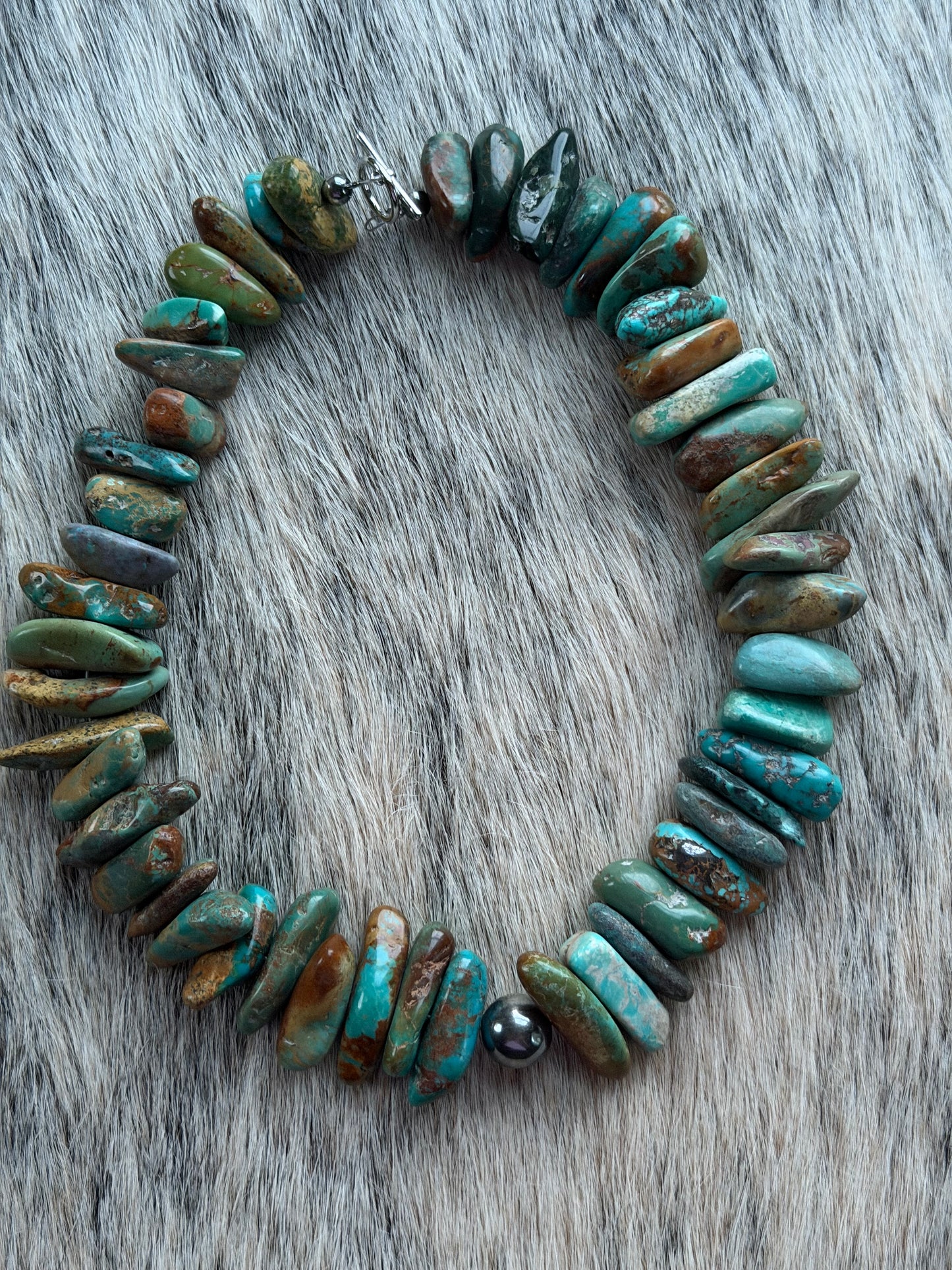 20" Turquoise Statement Necklace - Medium