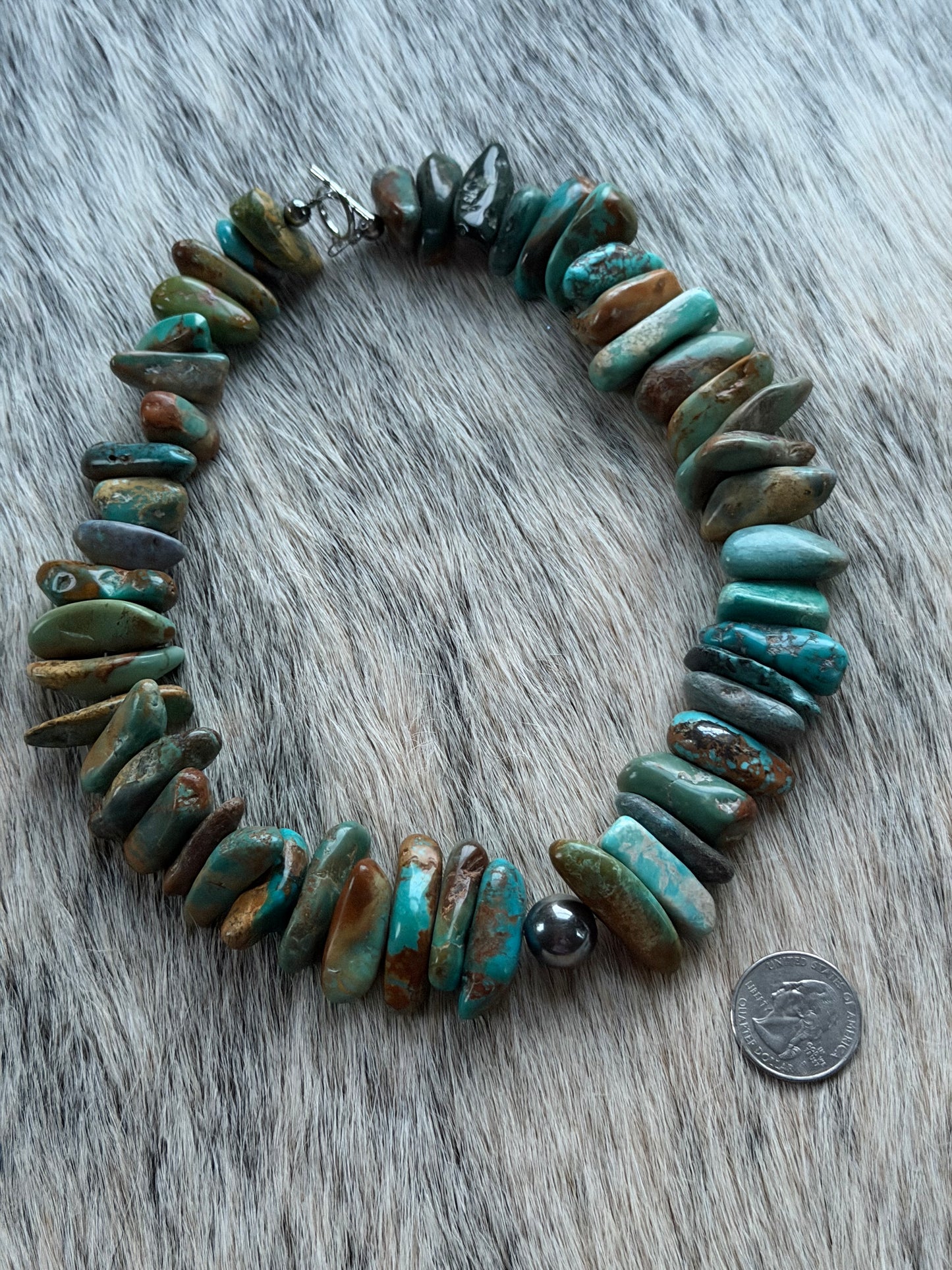 20" Turquoise Statement Necklace - Medium