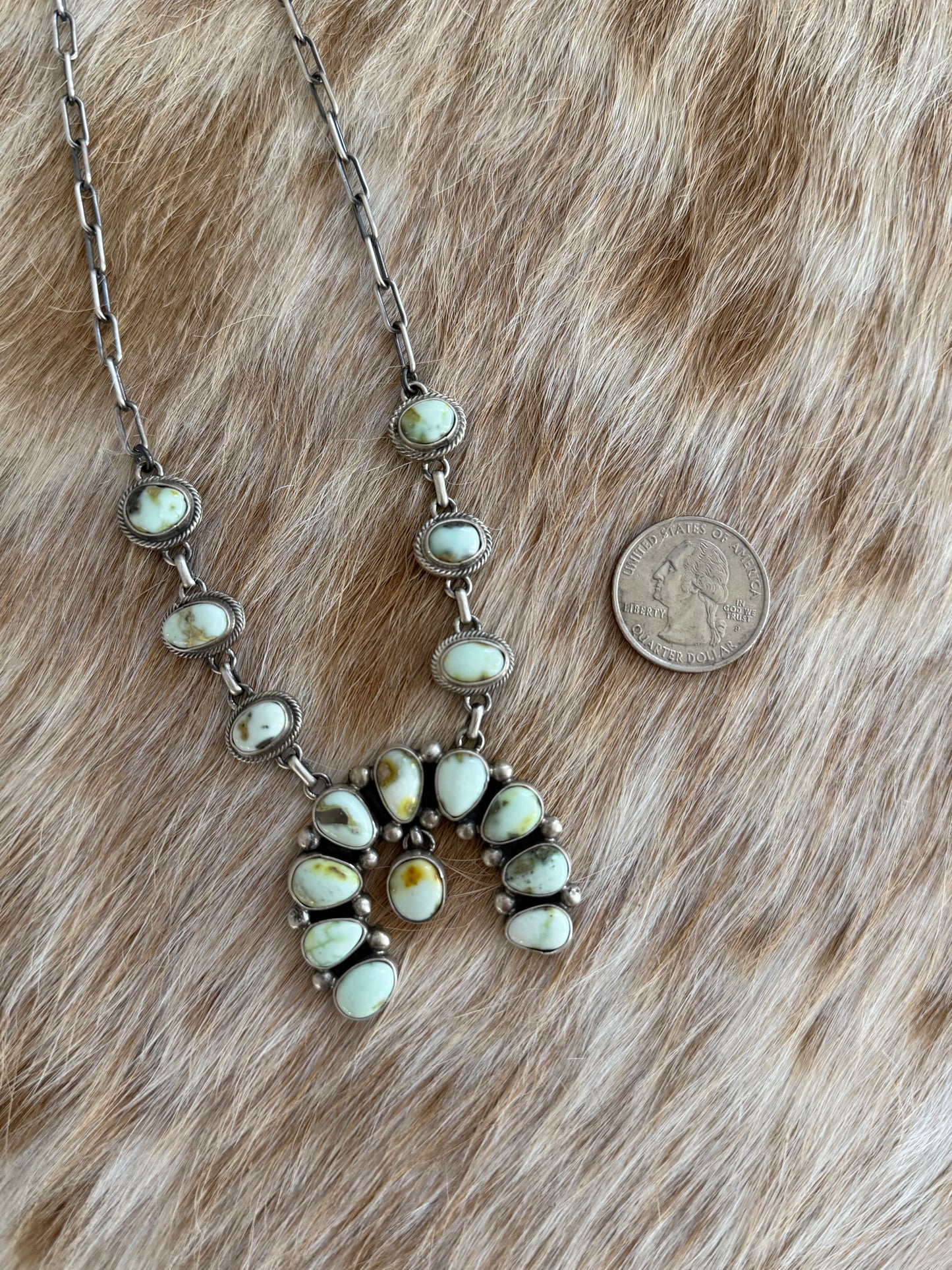 18" Palomino Variscite Necklace and Earrings Set