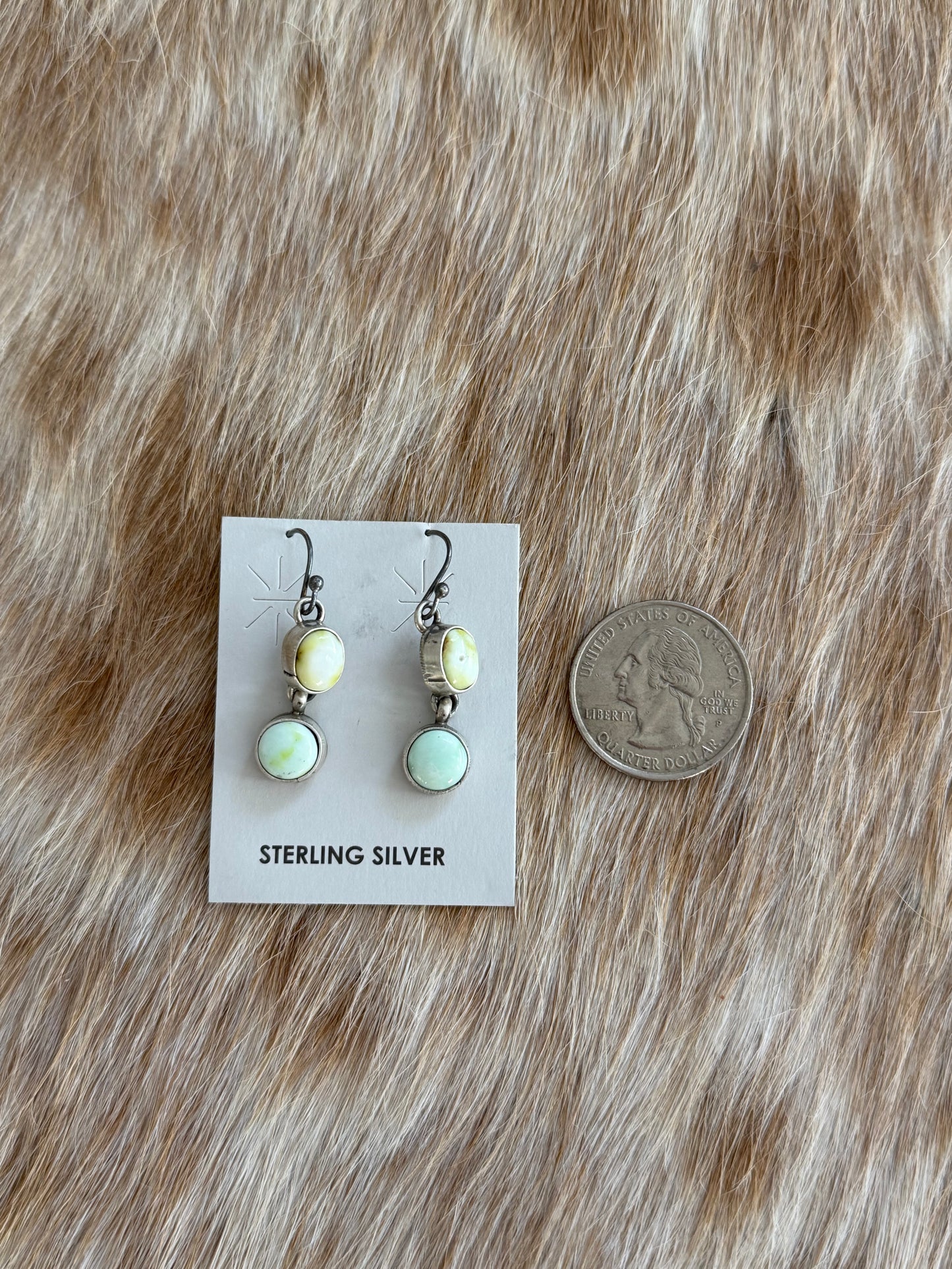 18" Palomino Variscite Necklace and Earrings Set