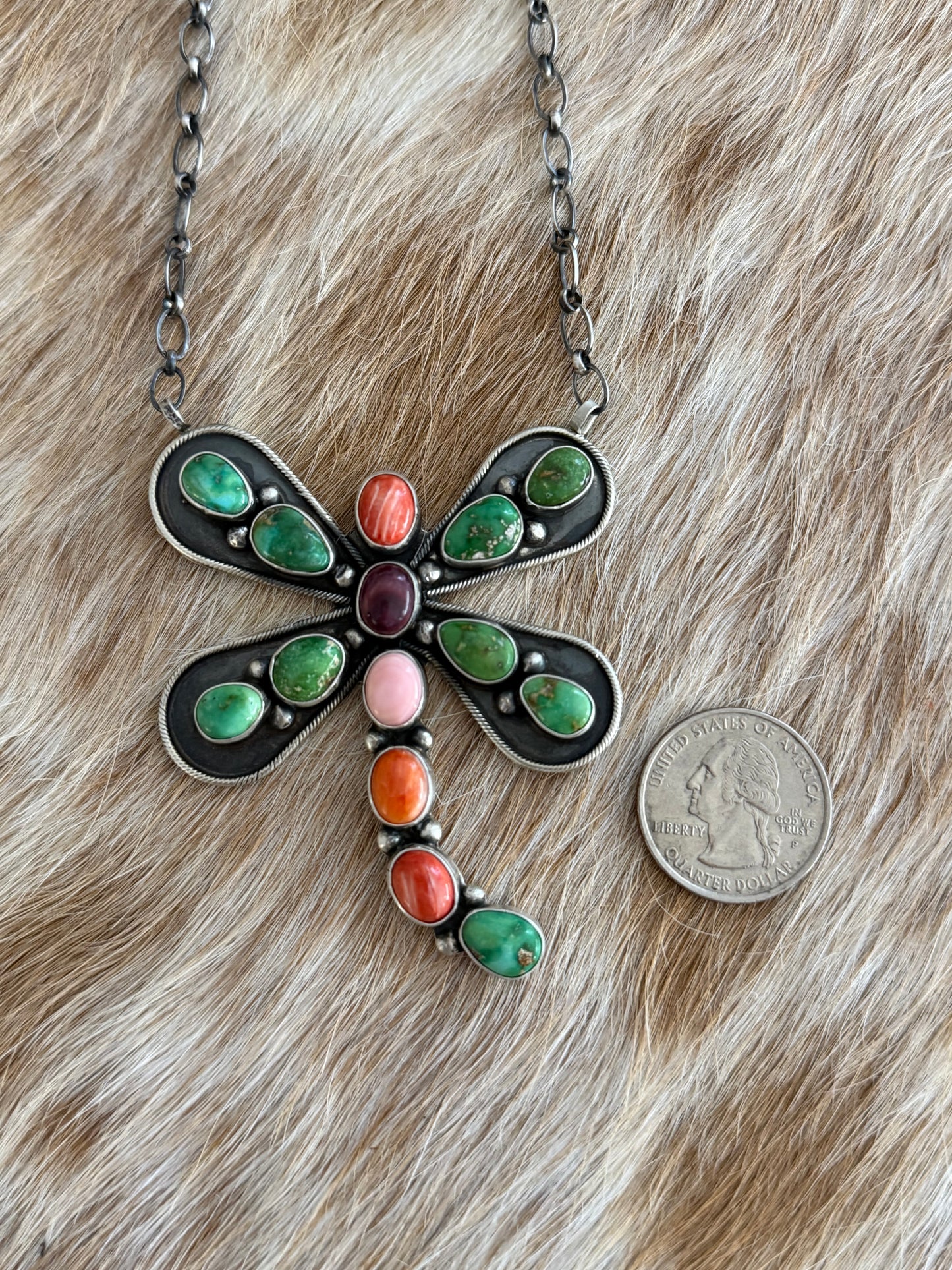 Multicolor Dragonfly Necklace