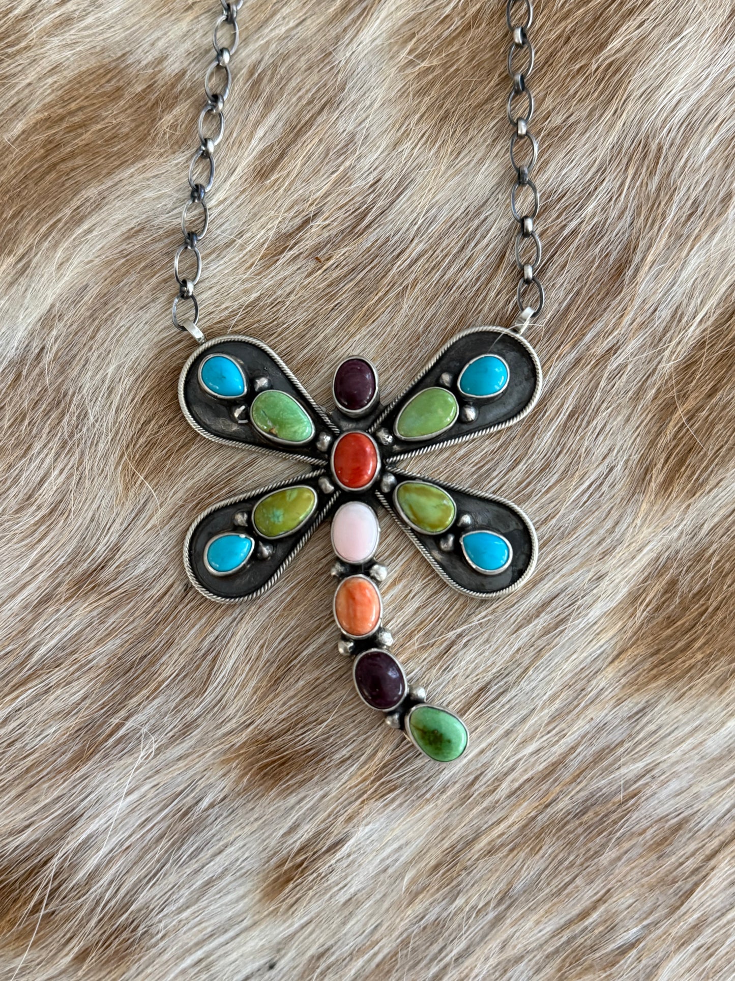 Multicolor Dragonfly Necklace