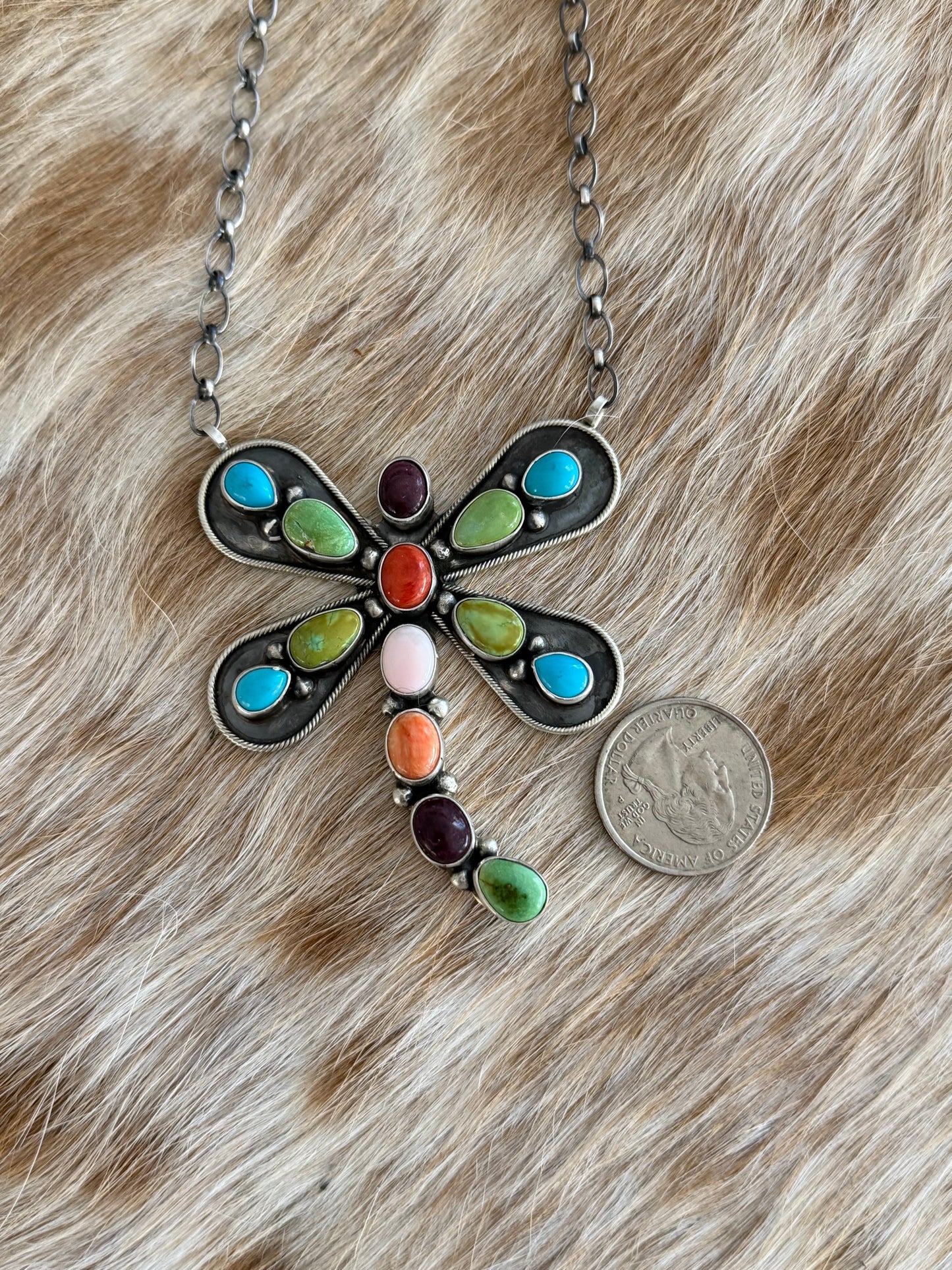 Multicolor Dragonfly Necklace