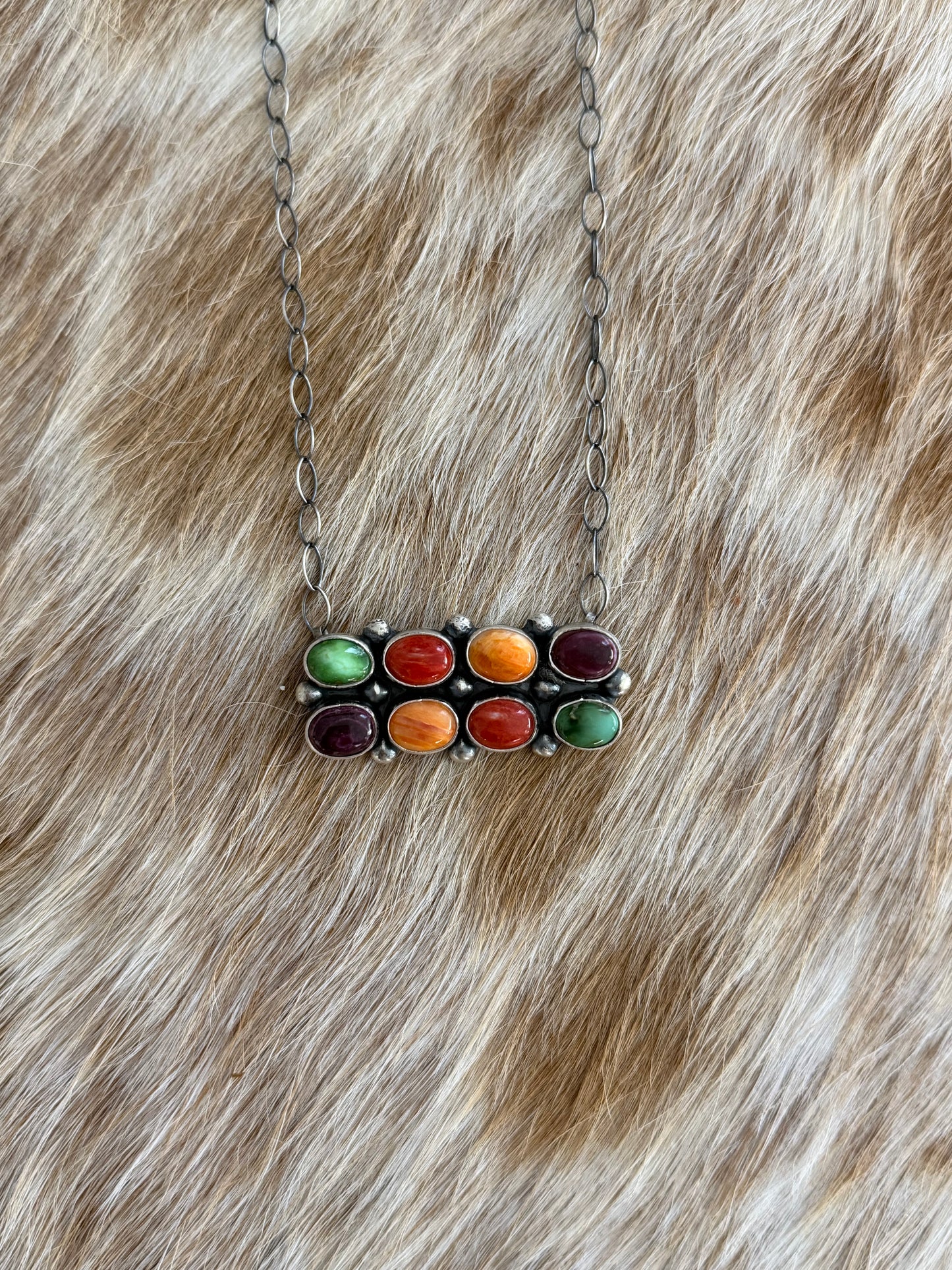 Multicolor Cluster Necklace