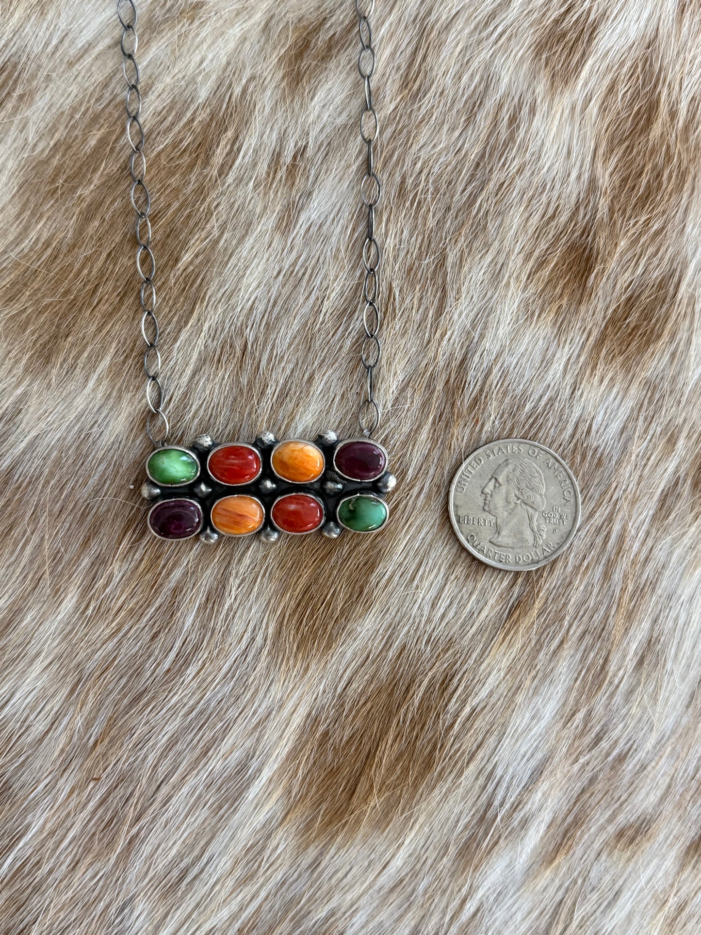 Multicolor Cluster Necklace