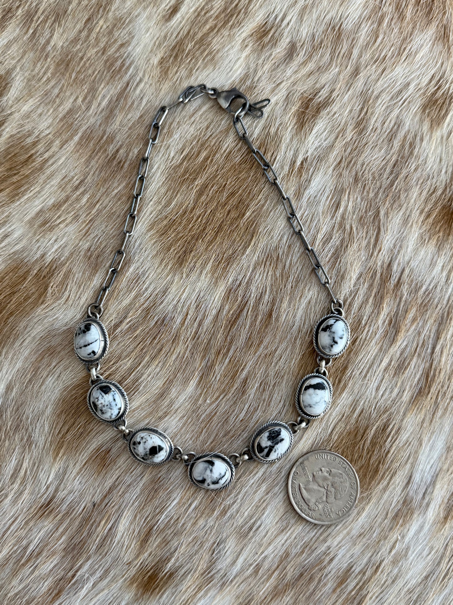 White Buffalo Choker Necklace