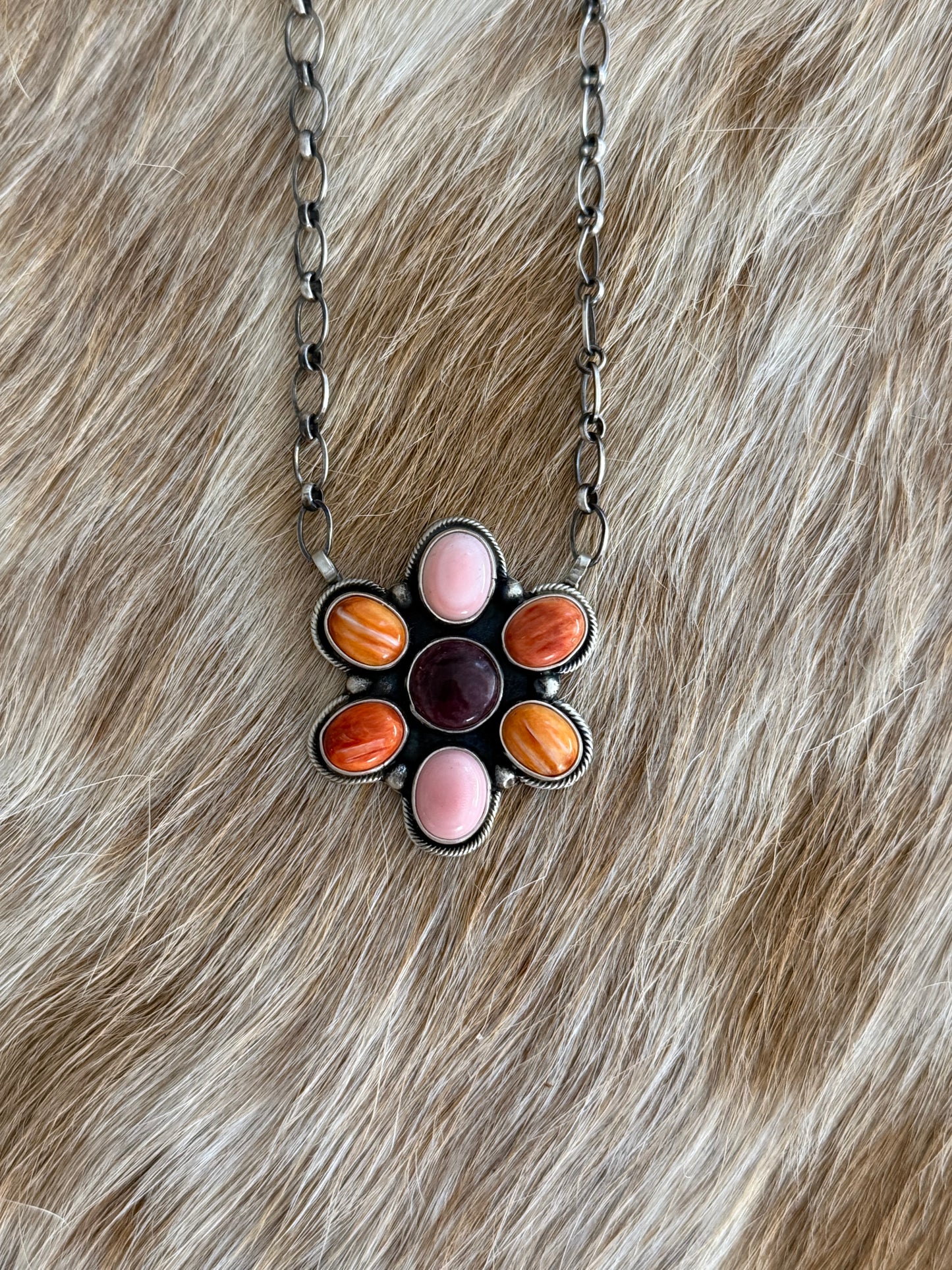 Multicolor Cluster Necklace