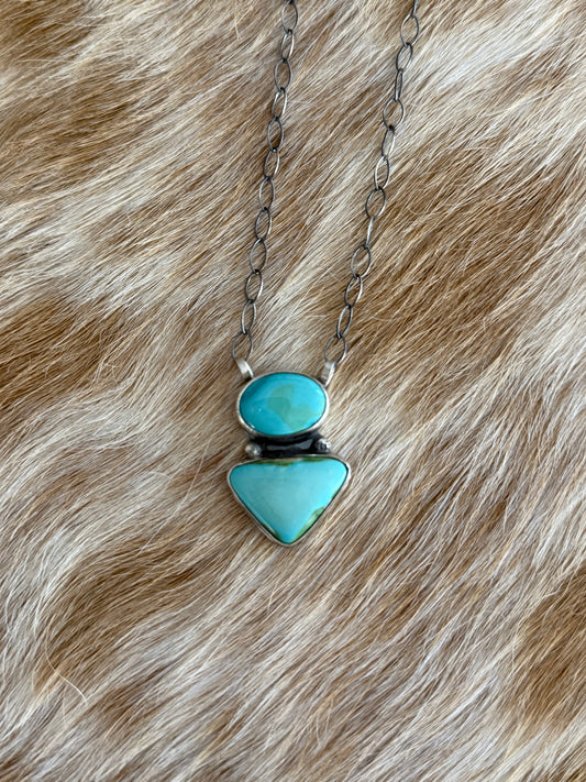 Sonoran Gold Turquoise Cluster Necklace