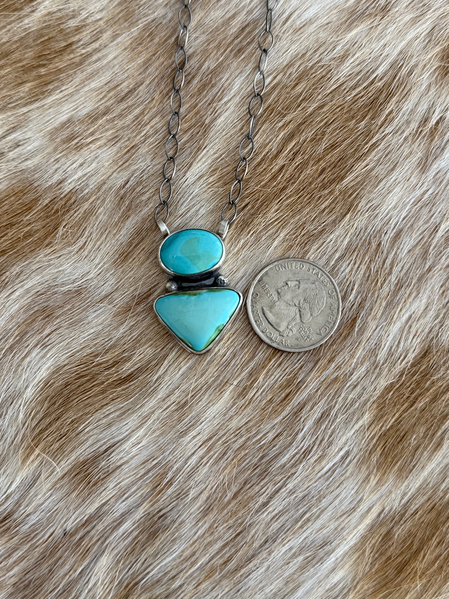 Sonoran Gold Turquoise Cluster Necklace