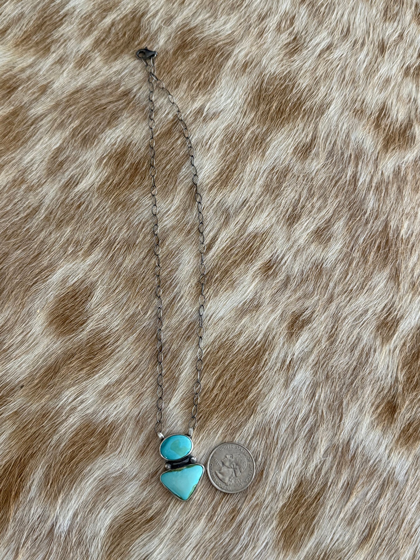 Sonoran Gold Turquoise Cluster Necklace
