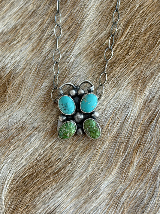Turquoise Butterfly Necklace