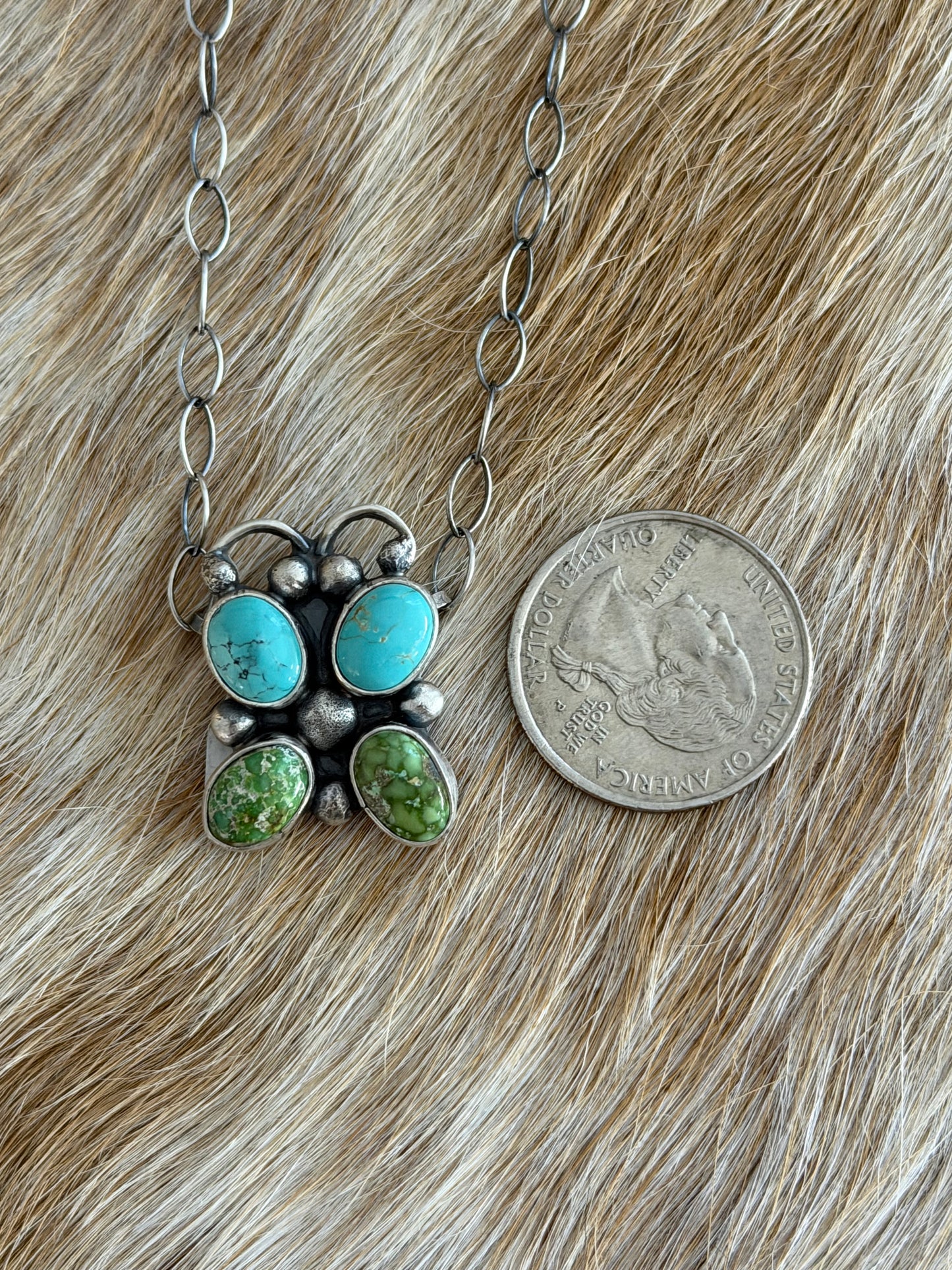 Turquoise Butterfly Necklace