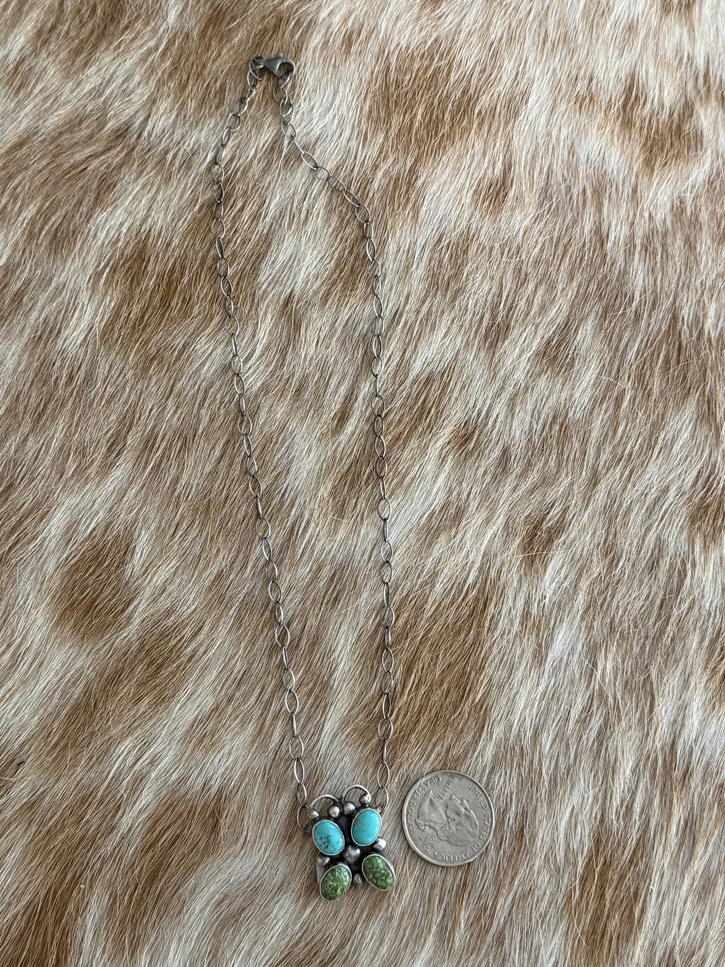 Turquoise Butterfly Necklace