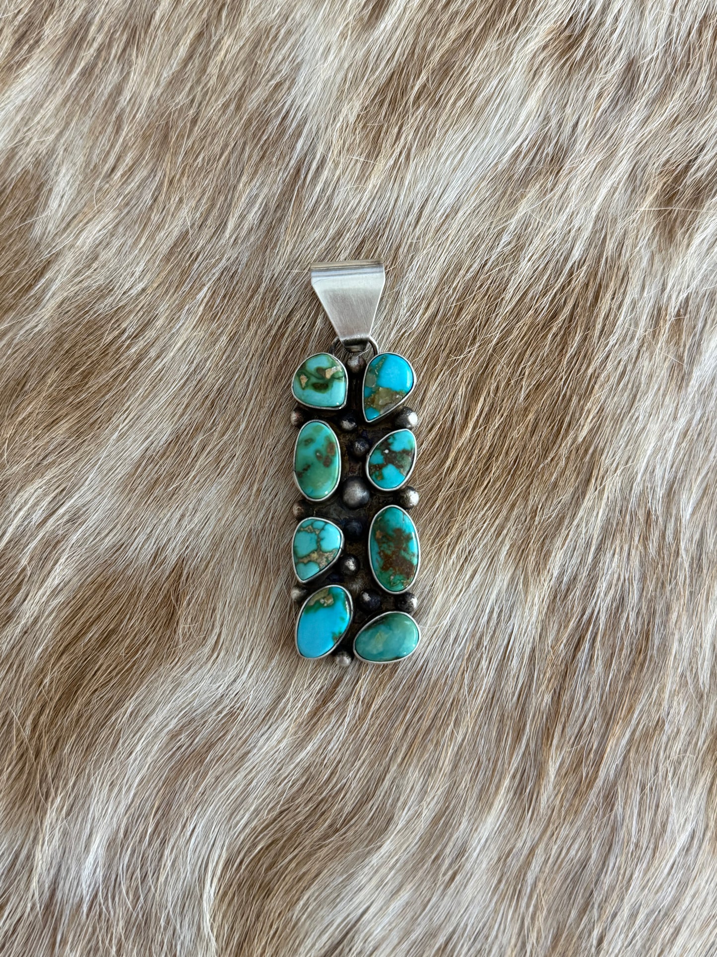 Sonoran Gold Turquoise Cluster Pendant