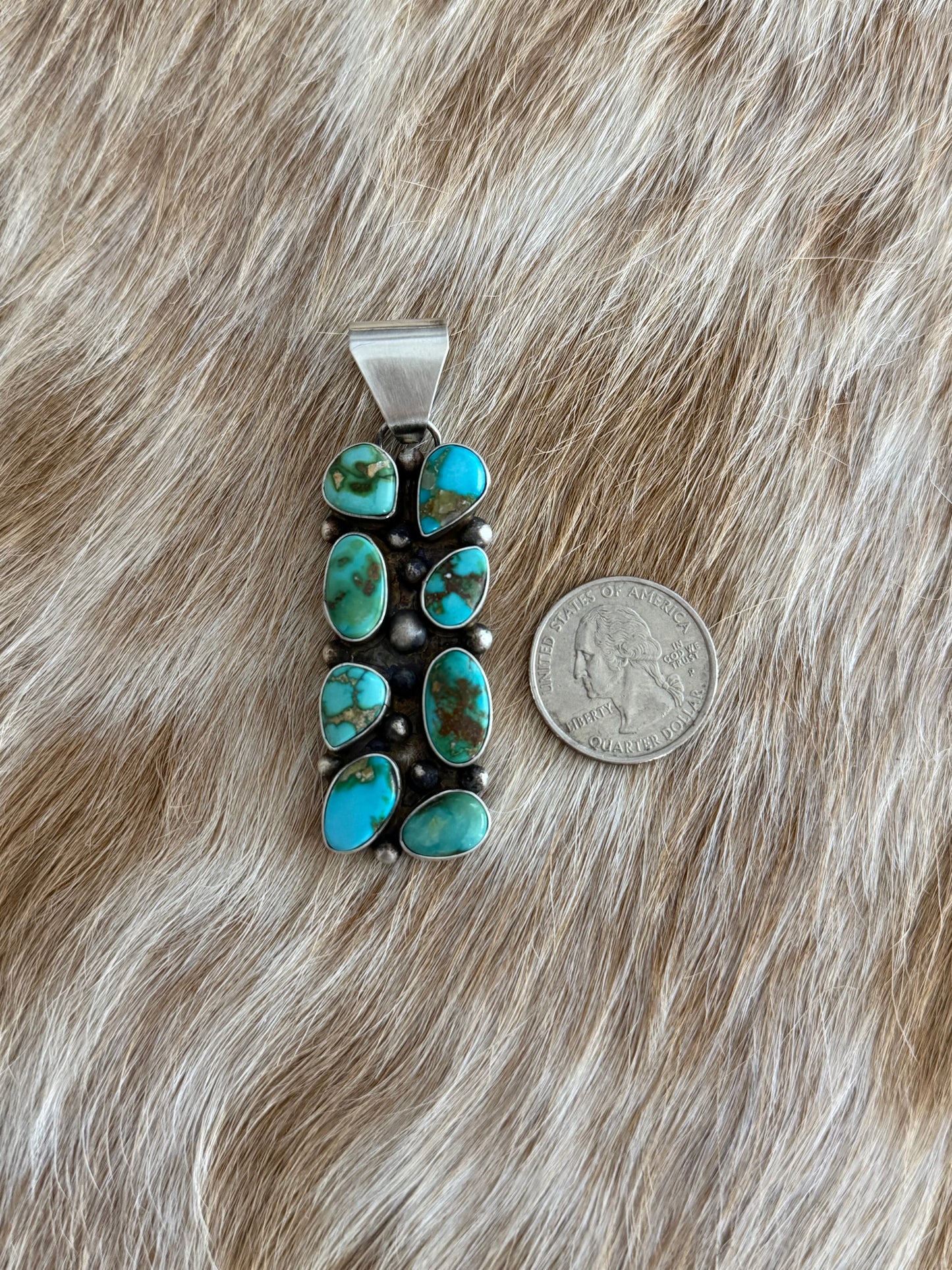 Sonoran Gold Turquoise Cluster Pendant