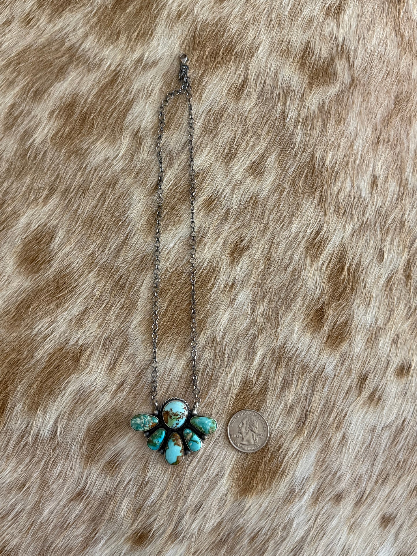 Sonoran Gold Turquoise Half Cluster Necklace