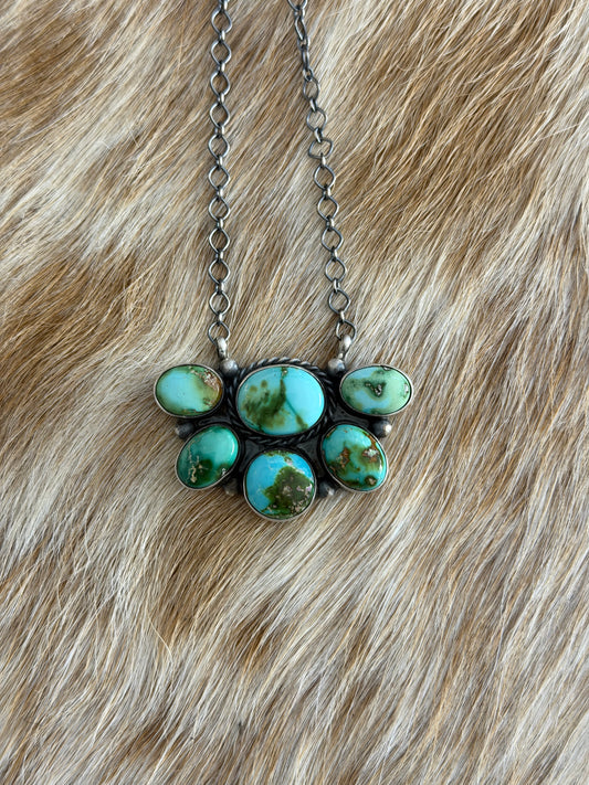 Sonoran Gold Turquoise Half Cluster Necklace