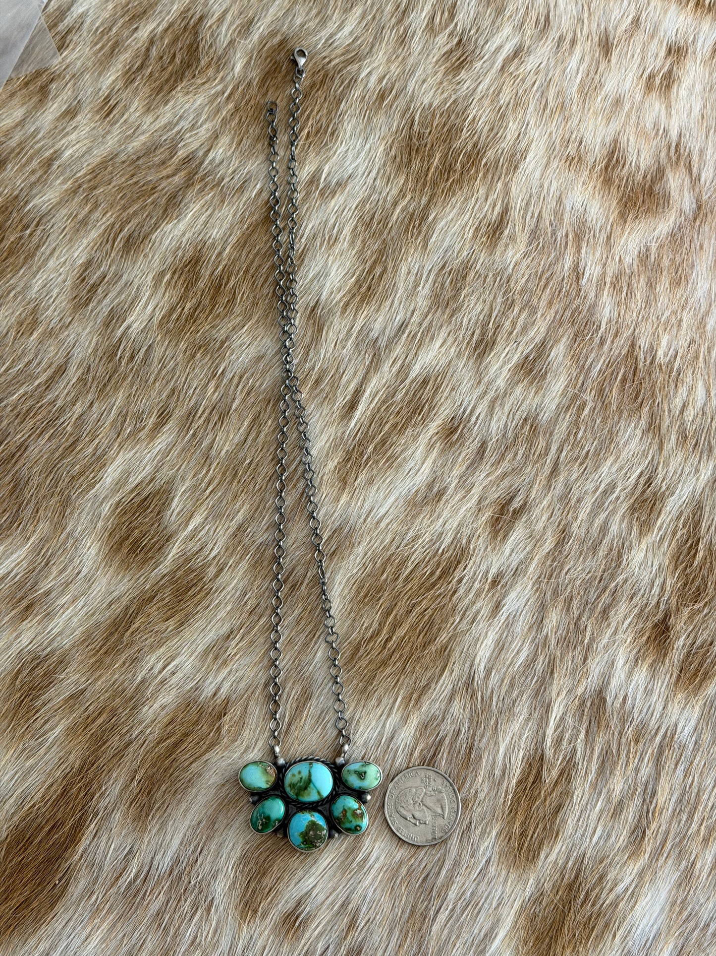 Sonoran Gold Turquoise Half Cluster Necklace