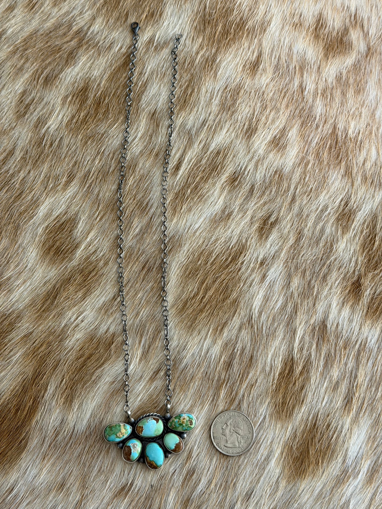 Sonoran Gold Turquoise Half Cluster Necklace