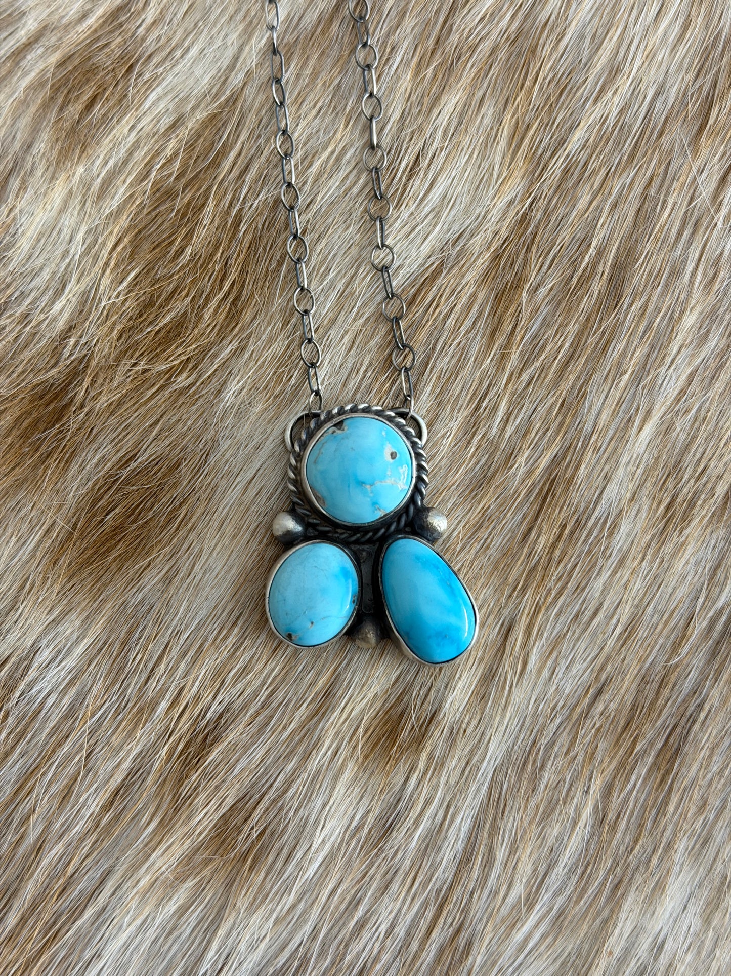 Turquoise Cluster Necklace
