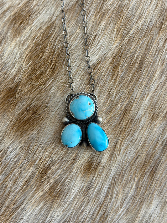 Turquoise Cluster Necklace