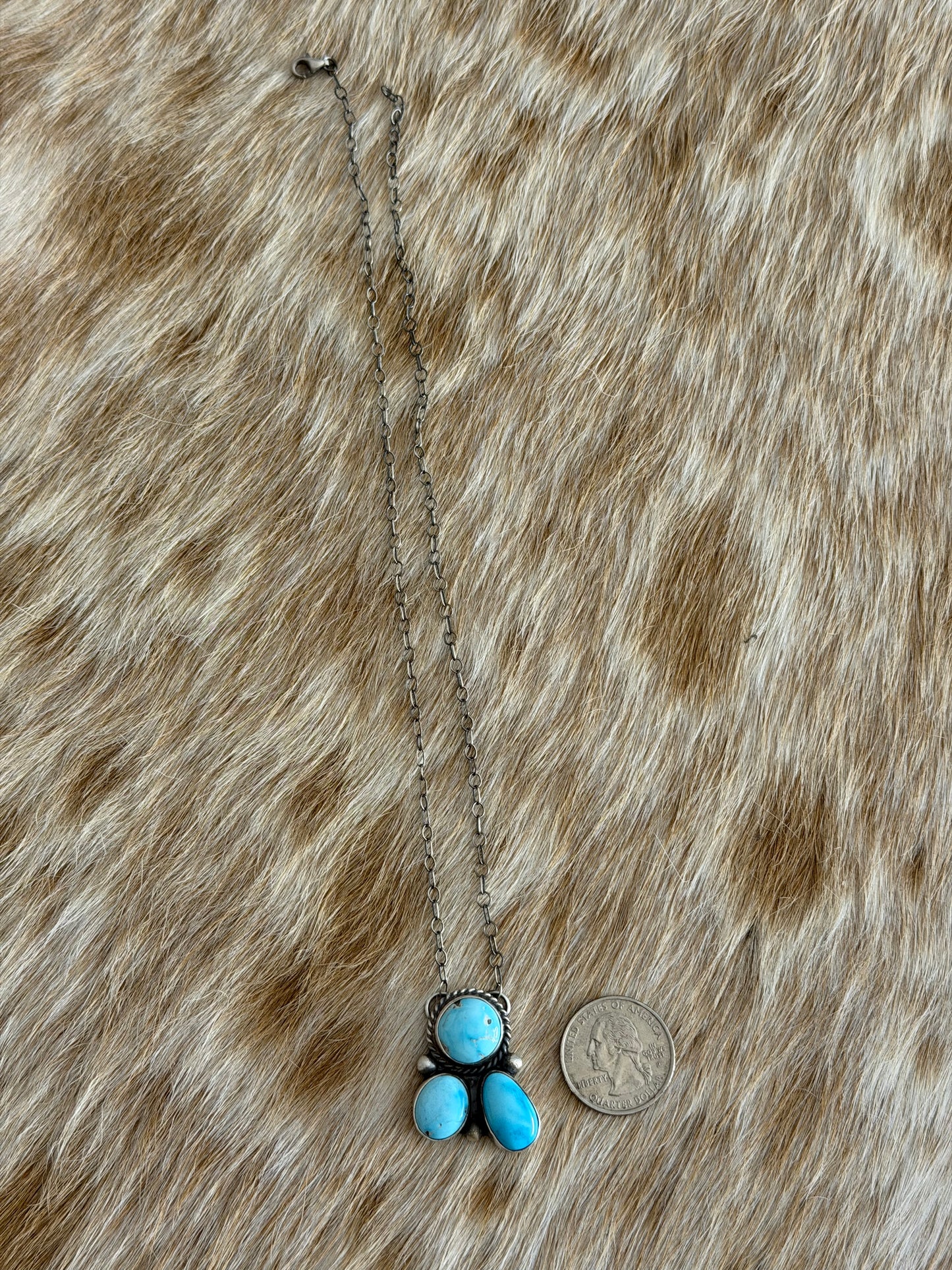 Turquoise Cluster Necklace