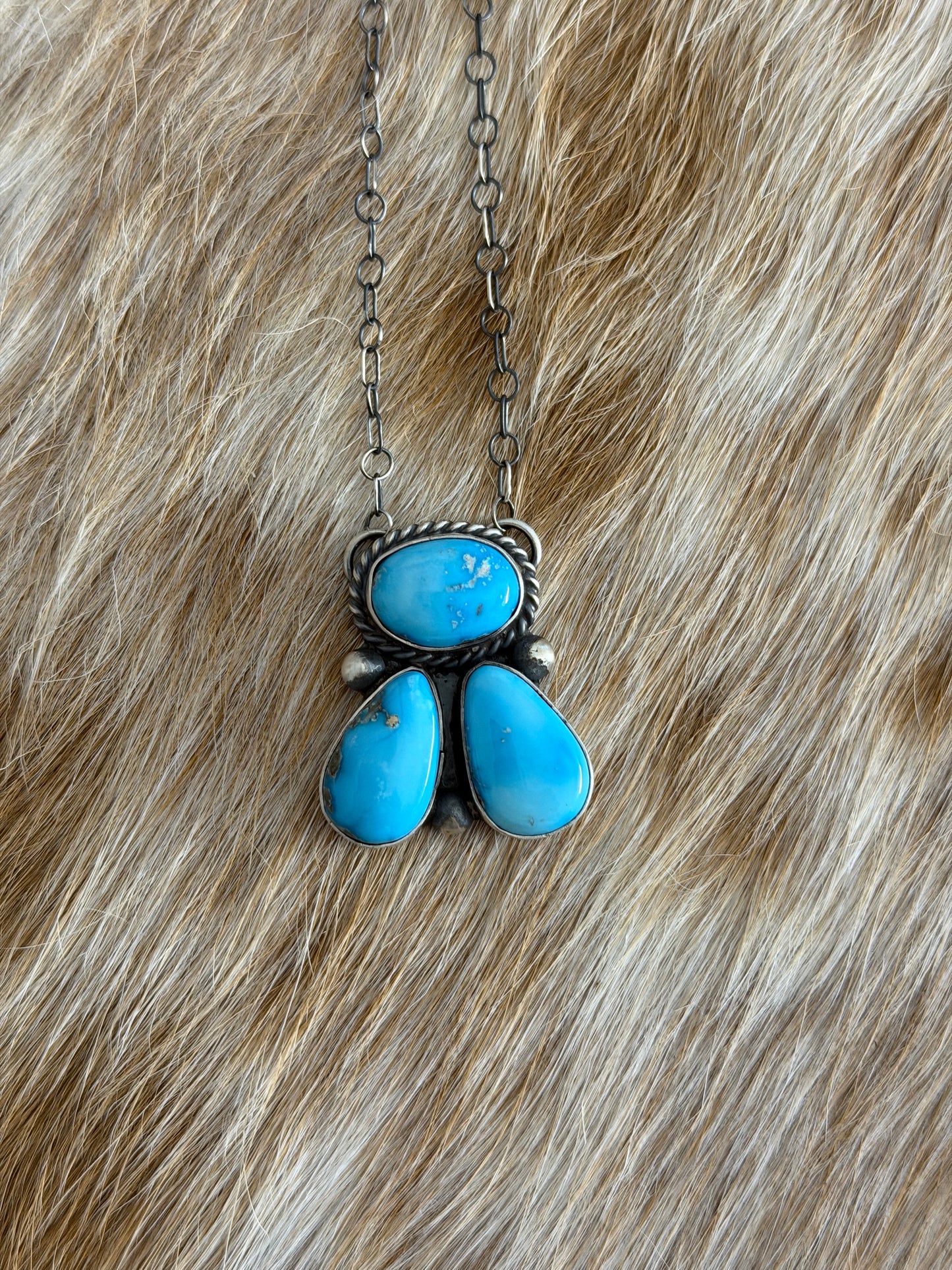 Turquoise Cluster Necklace