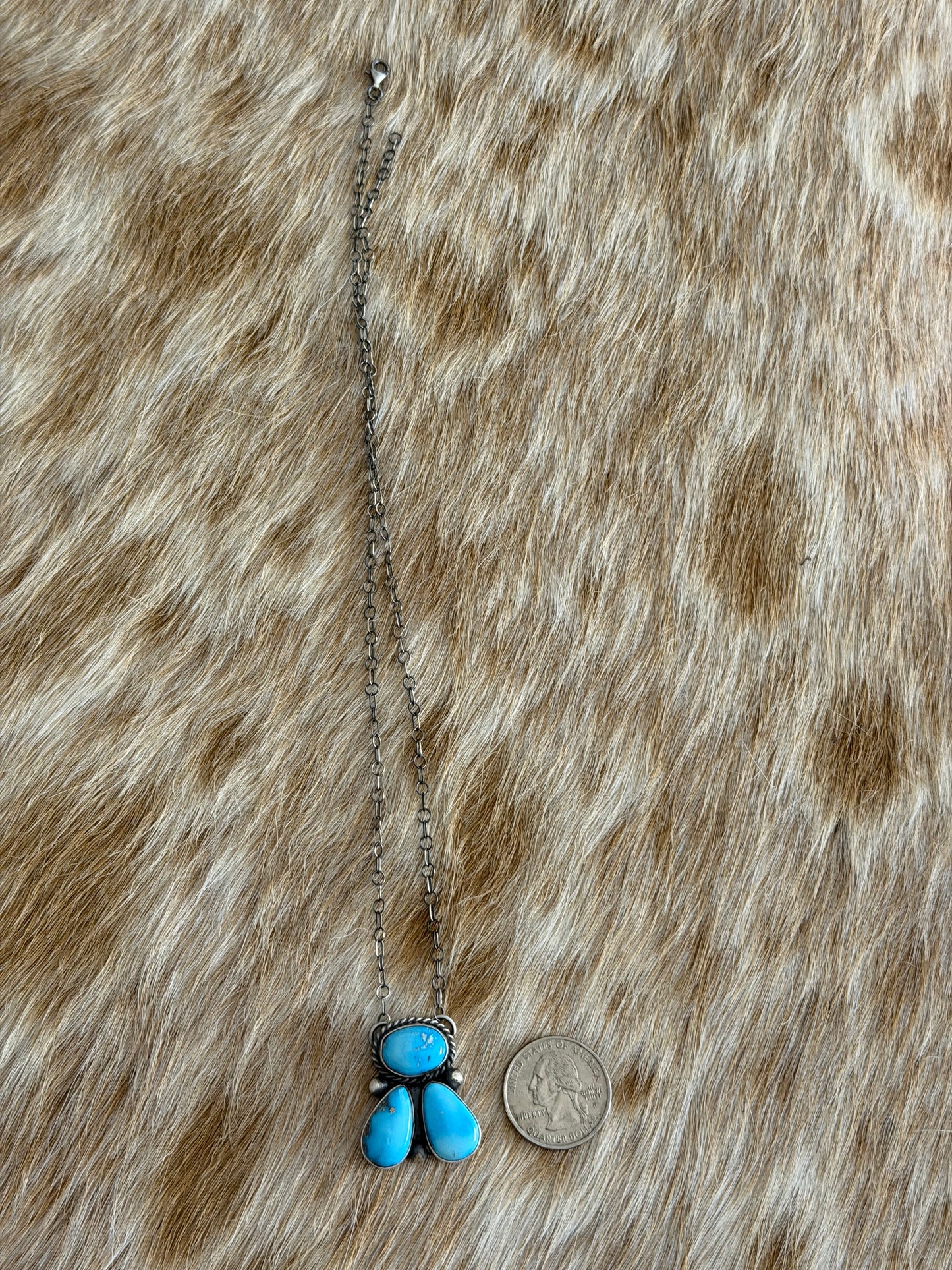Turquoise Cluster Necklace
