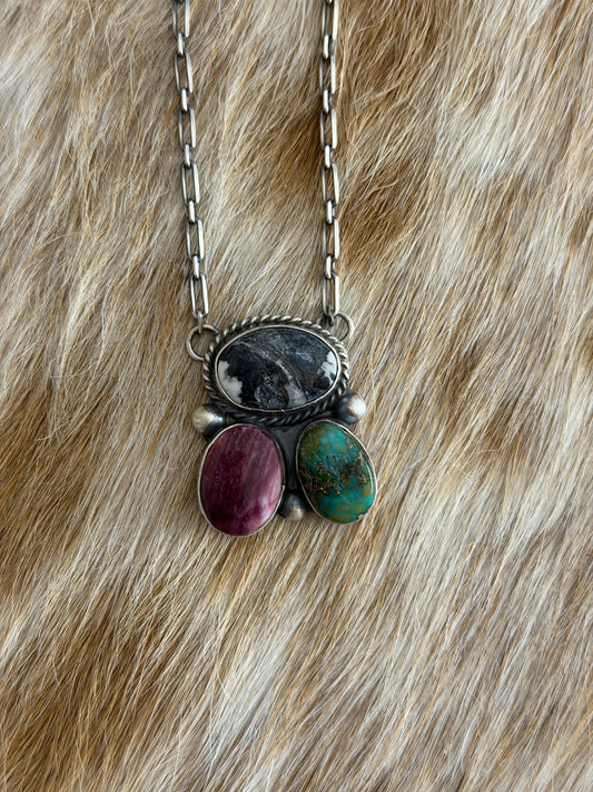 Multicolor Cluster Necklace