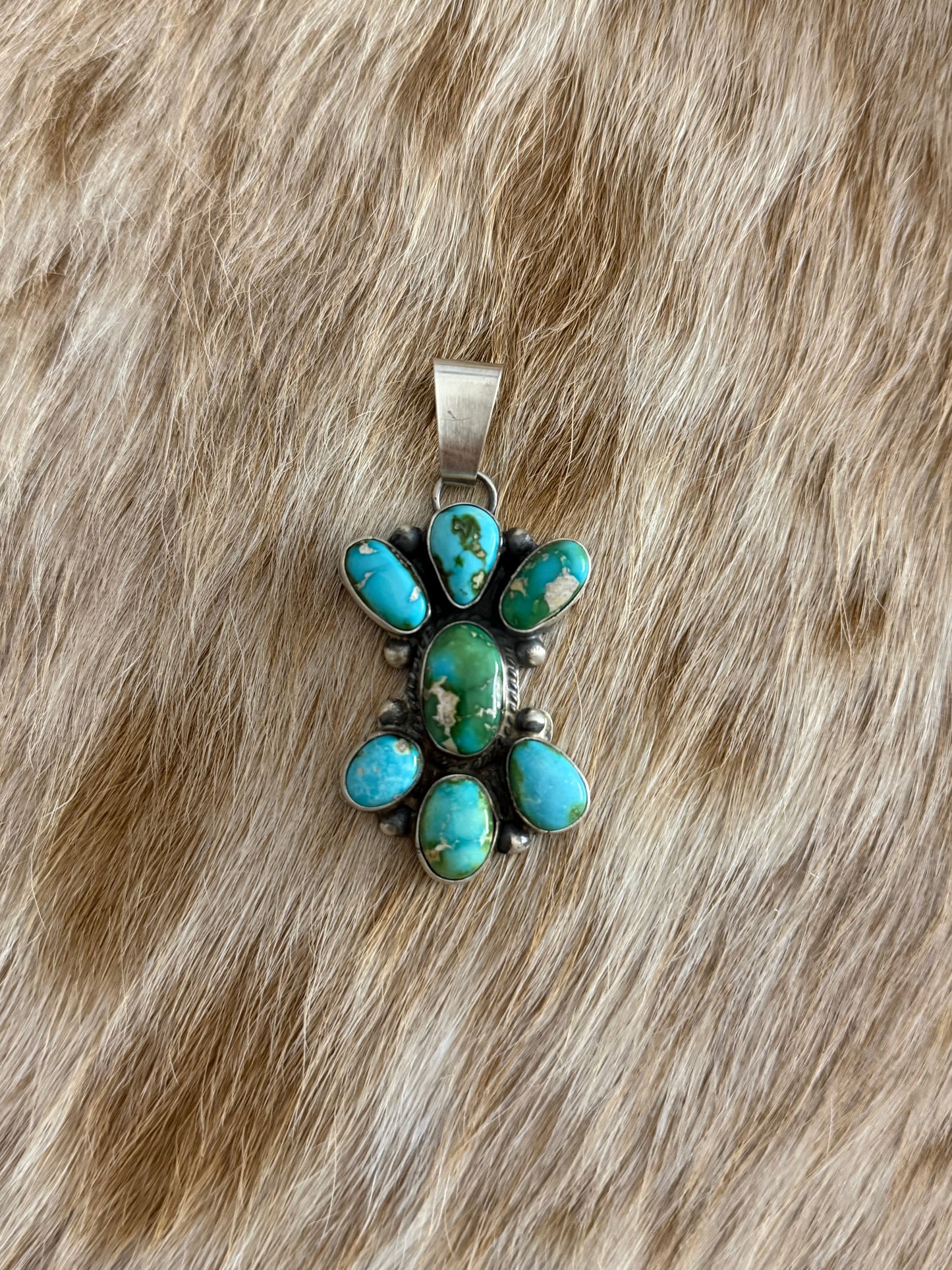 Sonoran Gold Turquoise Cluster Pendant