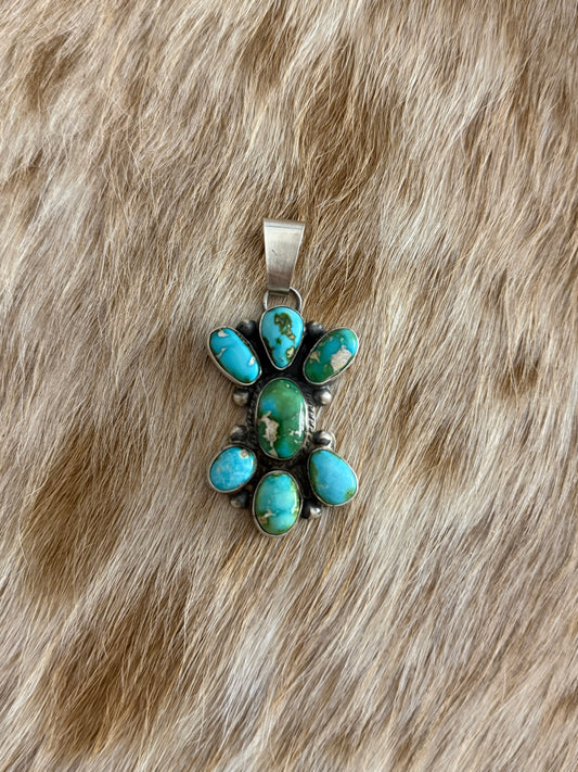 Sonoran Gold Turquoise Cluster Pendant