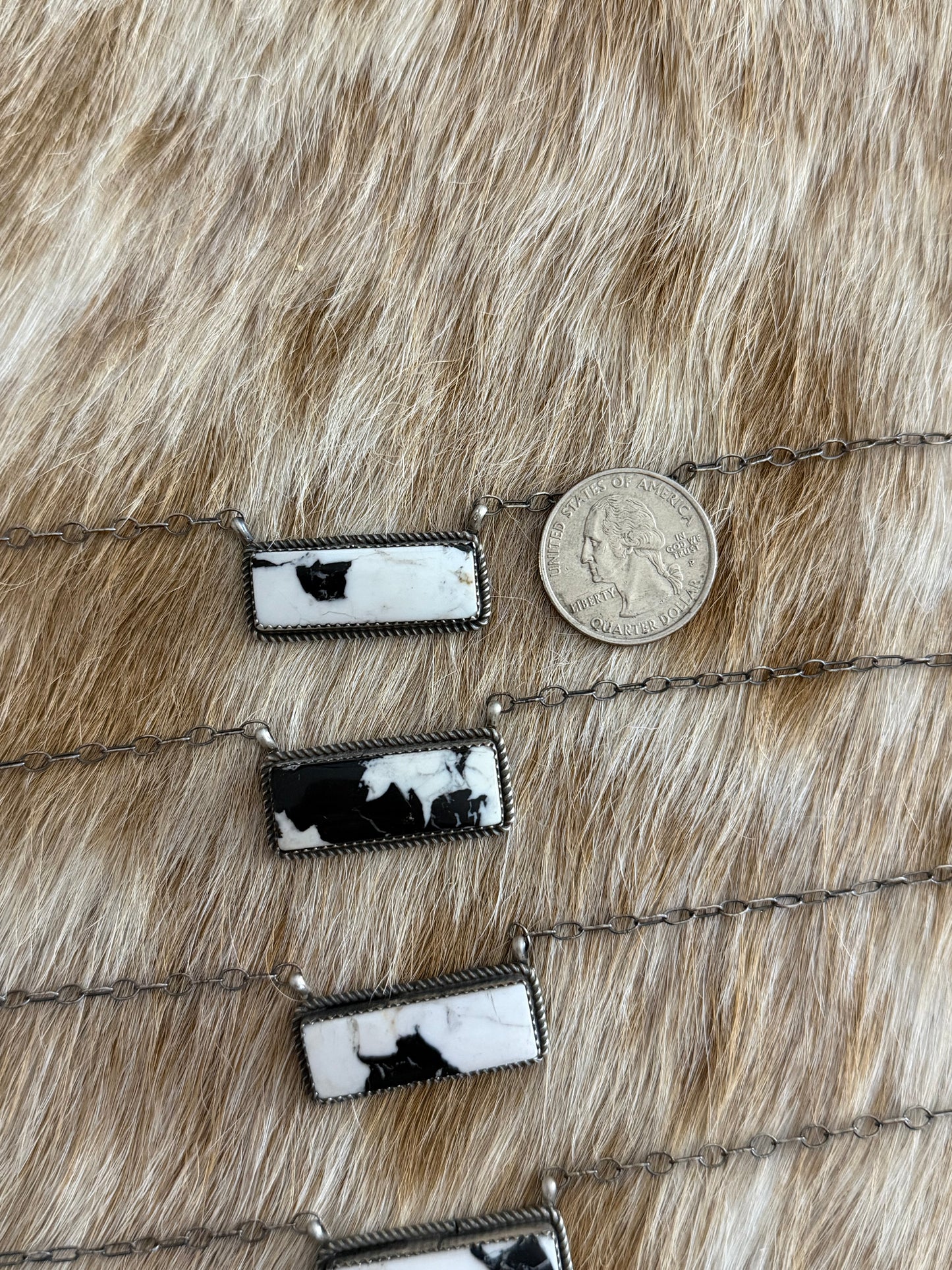 White Buffalo Bar Necklace