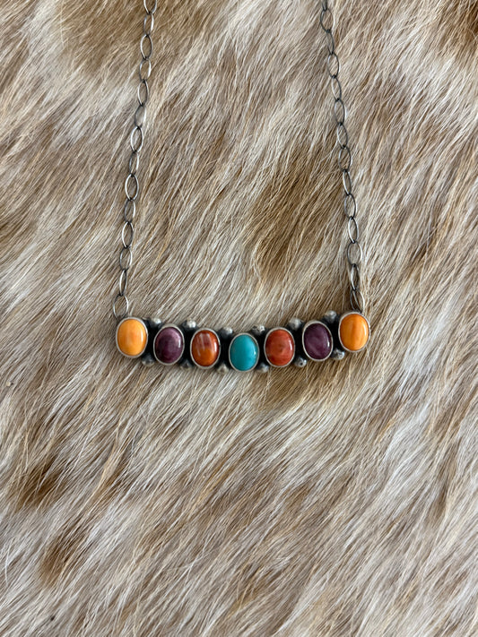 Multicolor Bar Necklace
