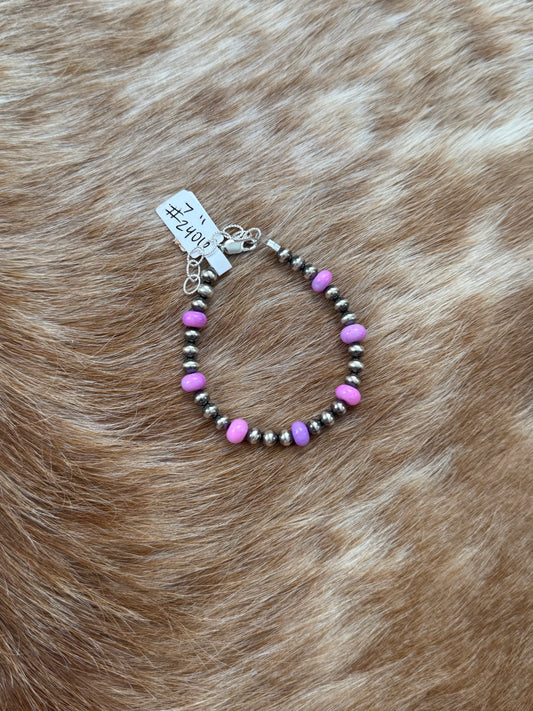 7" Neon Purple Opal Bracelet