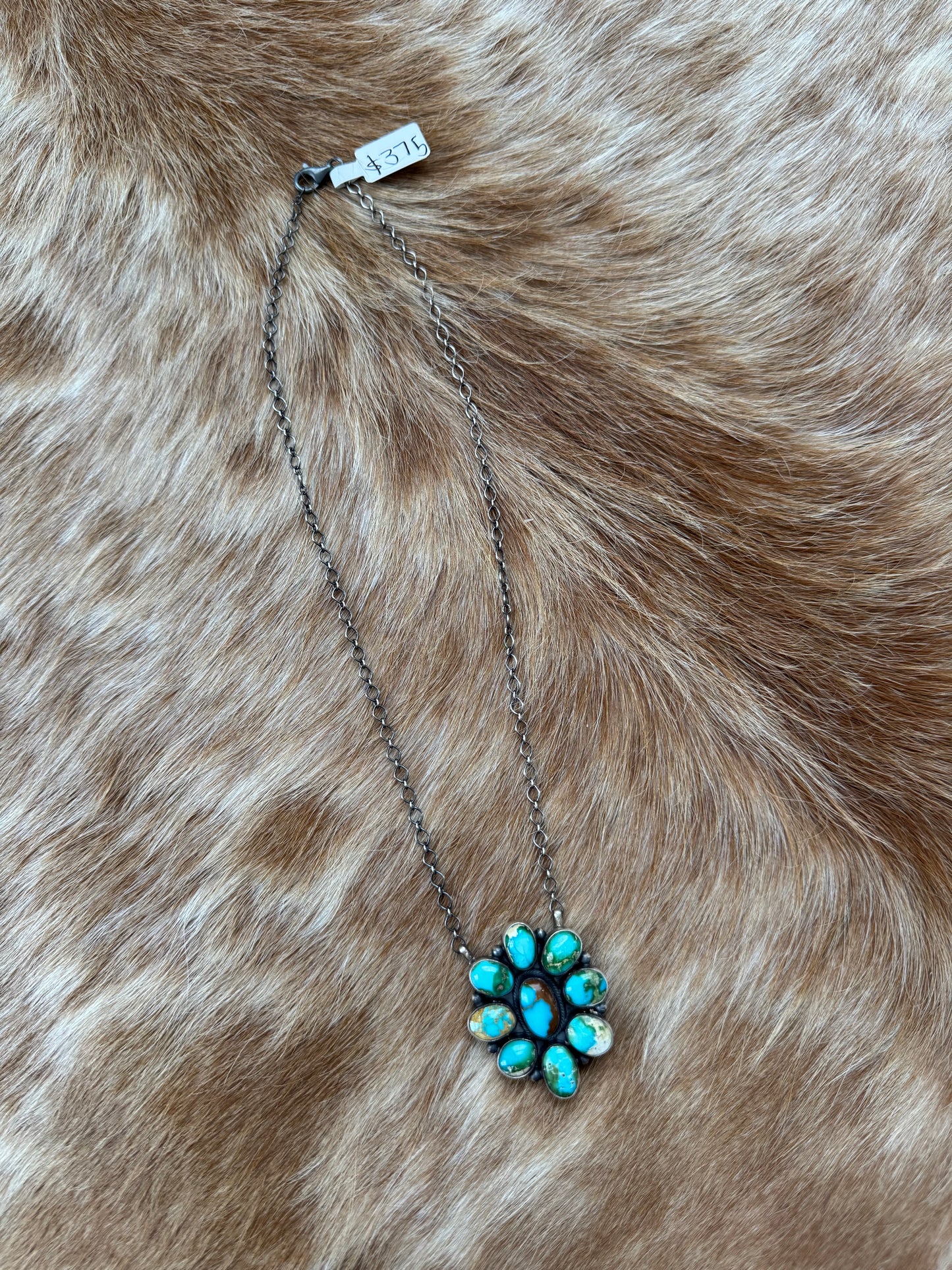 Sonoran Gold Turquoise Cluster Necklace