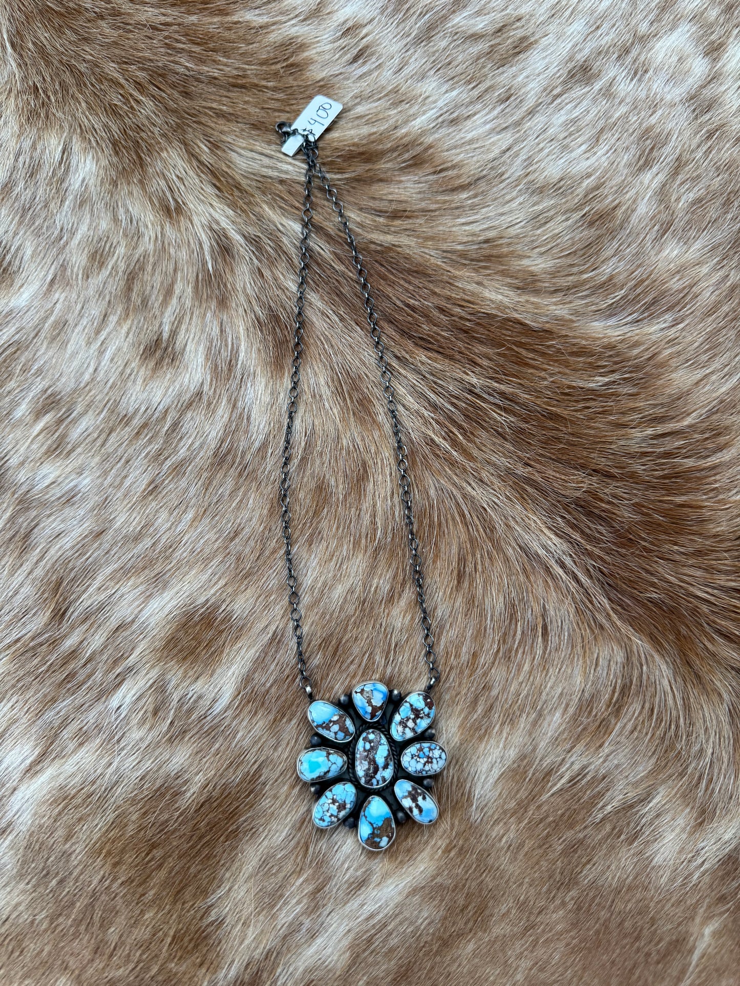 Golden Hills Turquoise Cluster Necklace