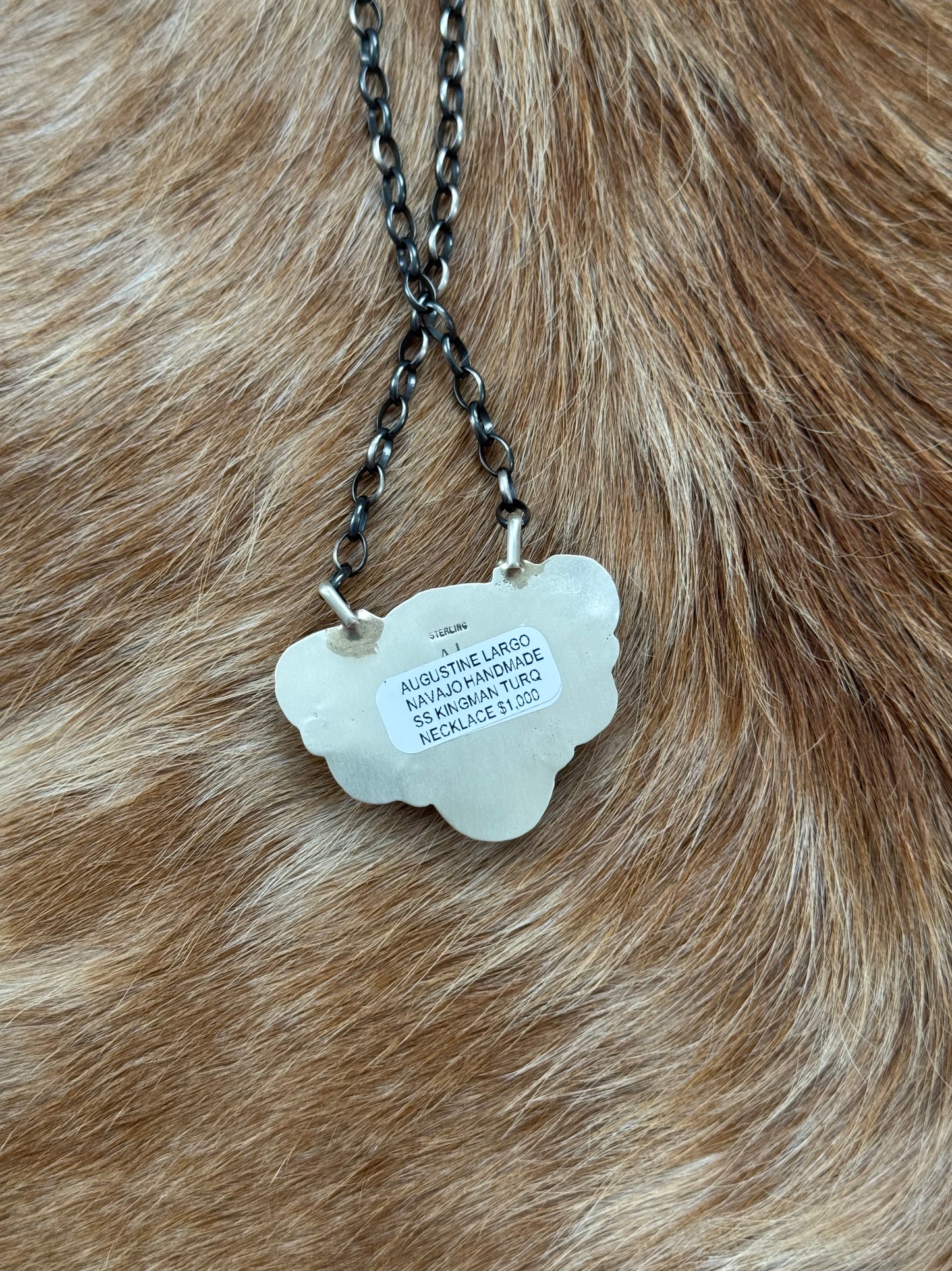 Kingman Turquoise Cluster Necklace