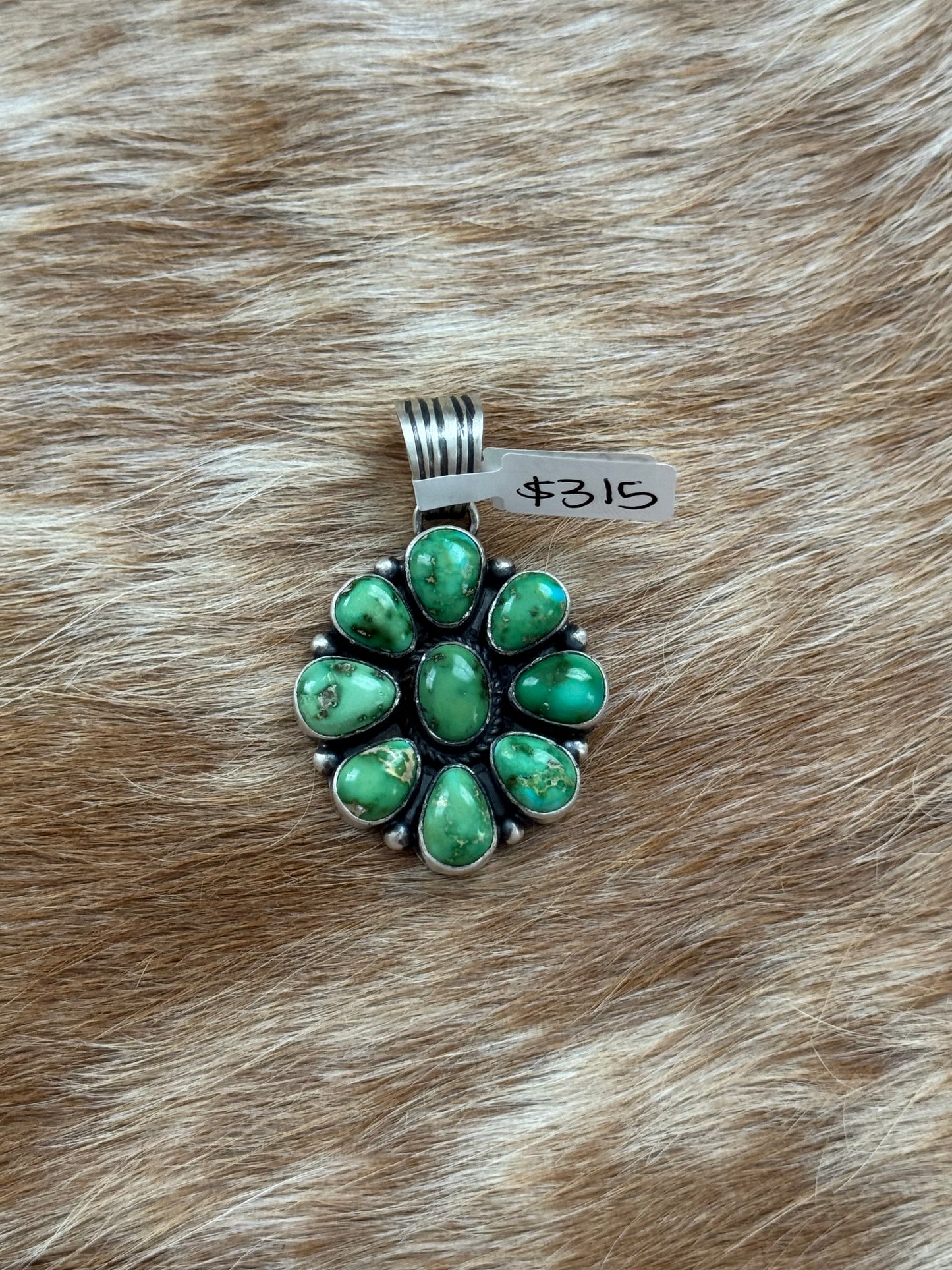 Sonoran Gold Turquoise Cluster Pendant