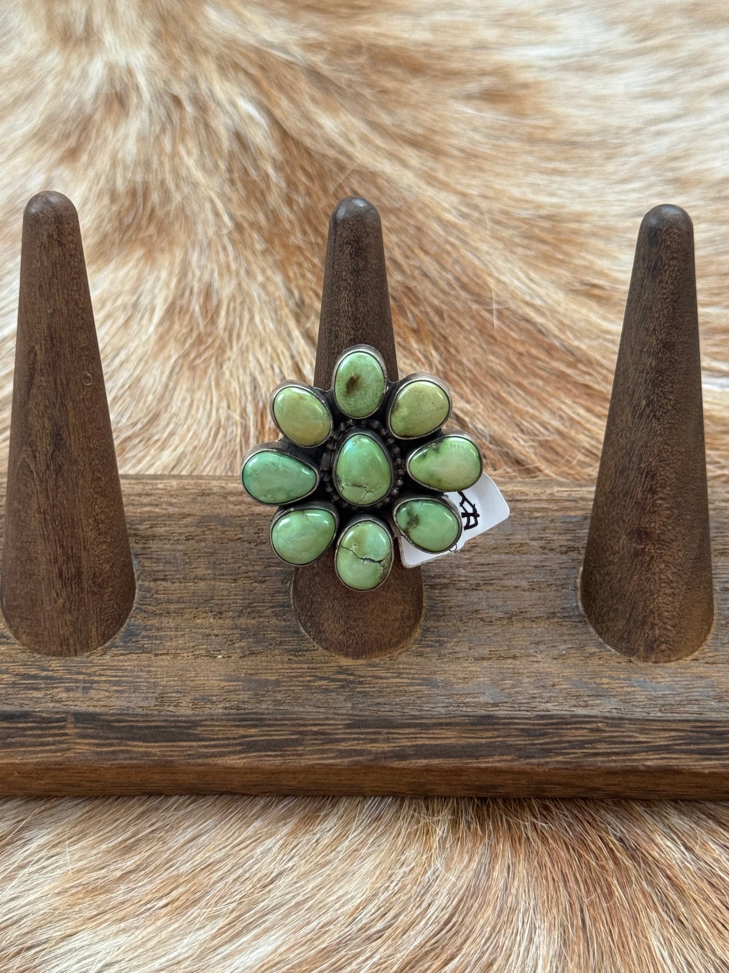 Size 6 Sonoran Gold Turquoise Cluster Ring