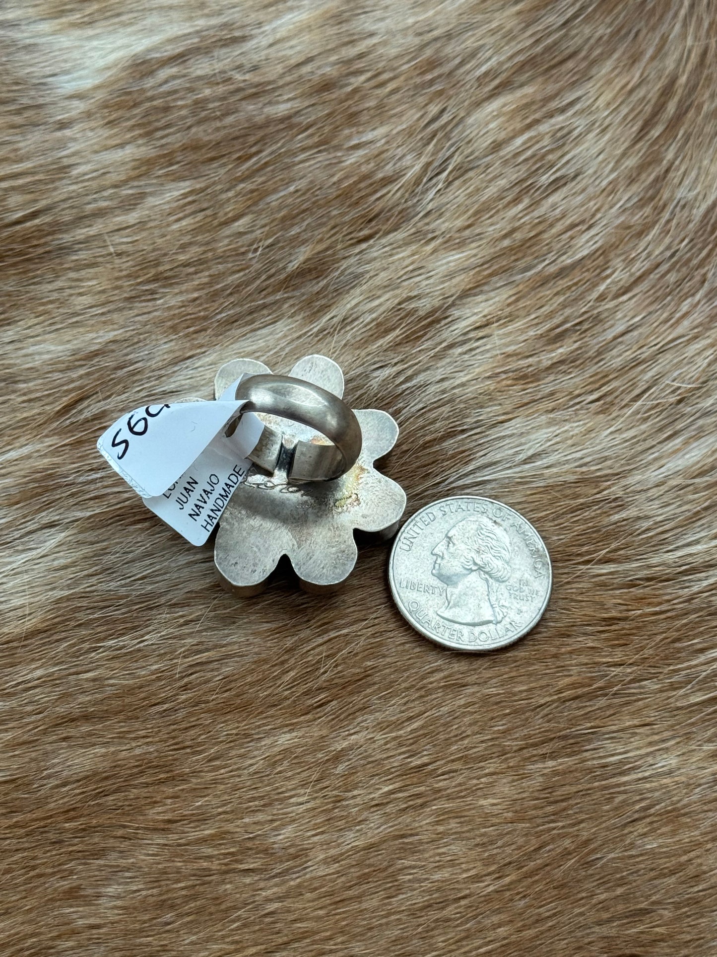 Size 6 Sonoran Gold Turquoise Cluster Ring