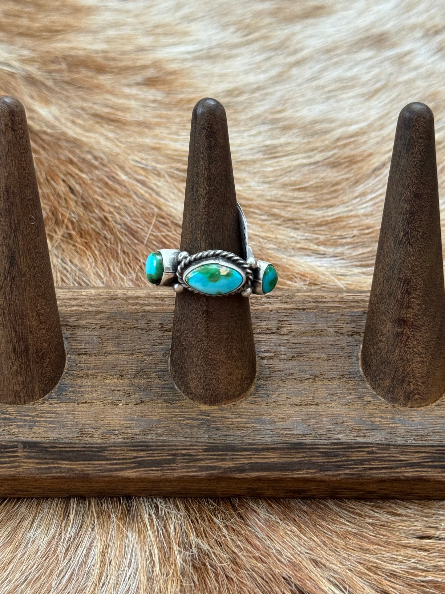 Size 7 Sonoran Gold Turquoise Cluster Ring