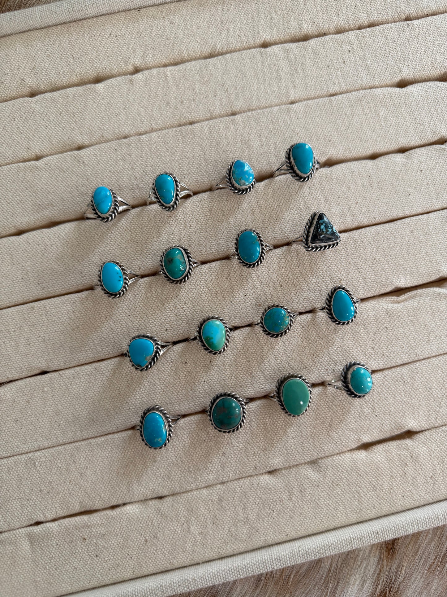 Size 8 Assorted Turquoise Rings