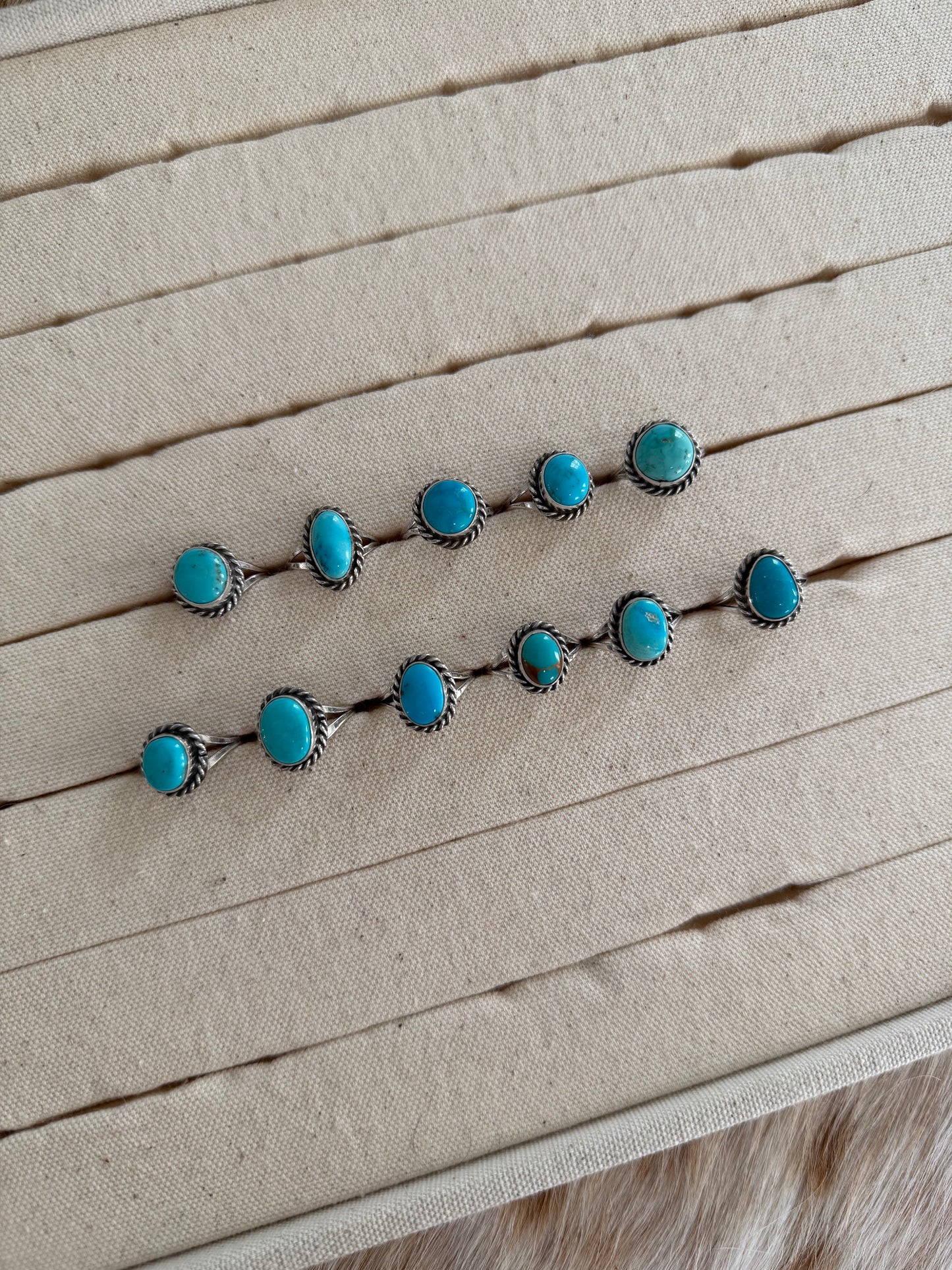 Size 7 Assorted Turquoise Rings