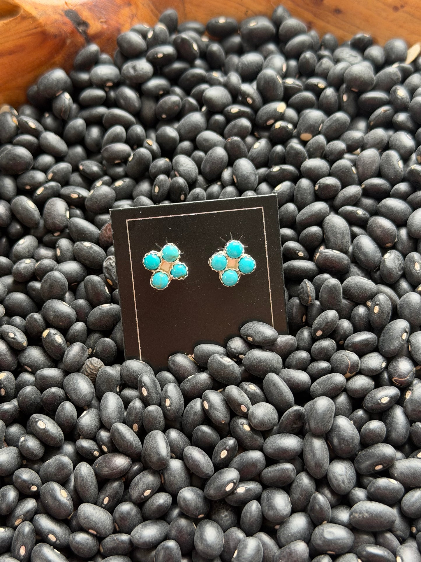 Kingman Turquoise Cluster Earrings