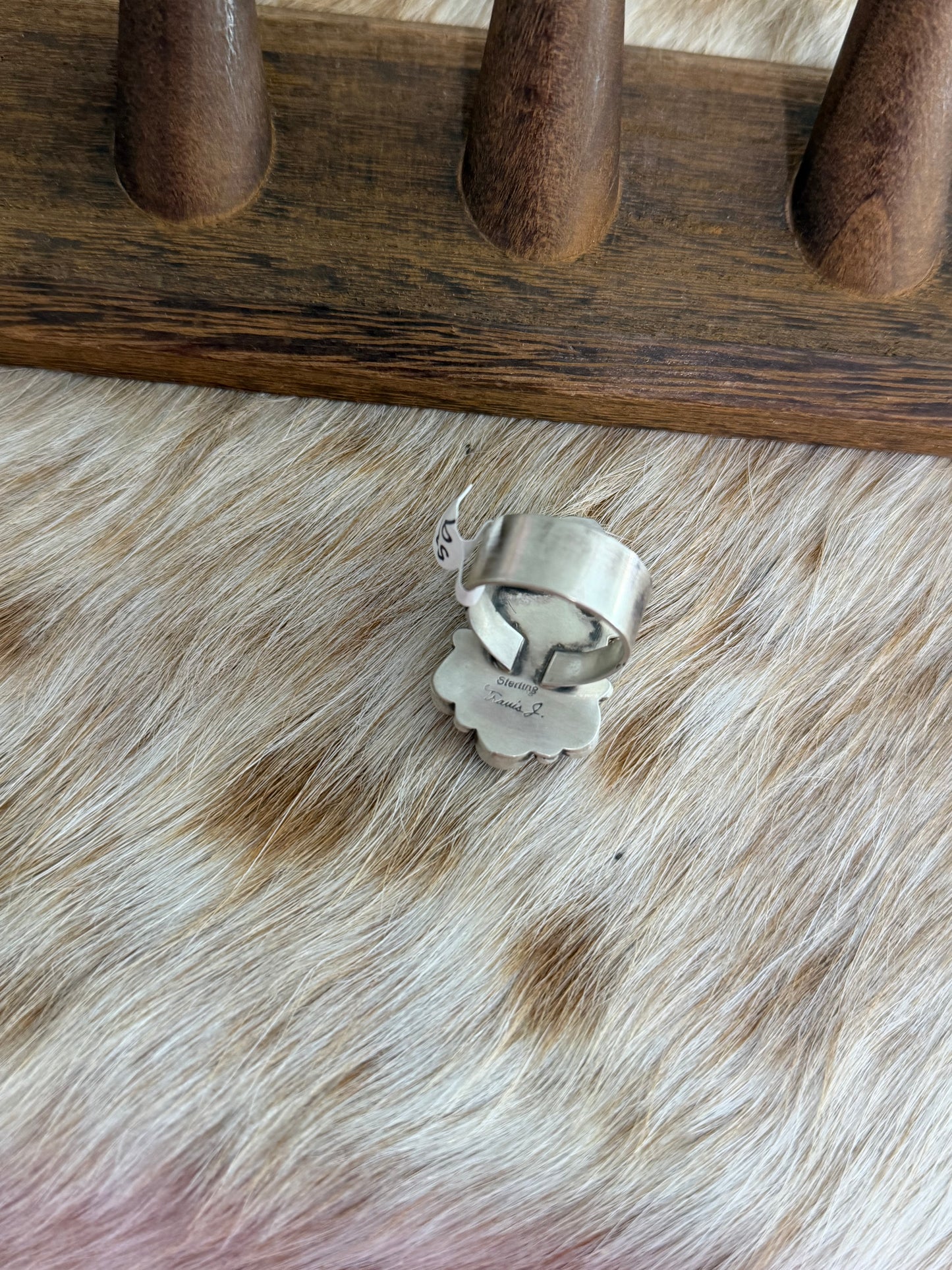 Size 9 White Buffalo Cluster Ring